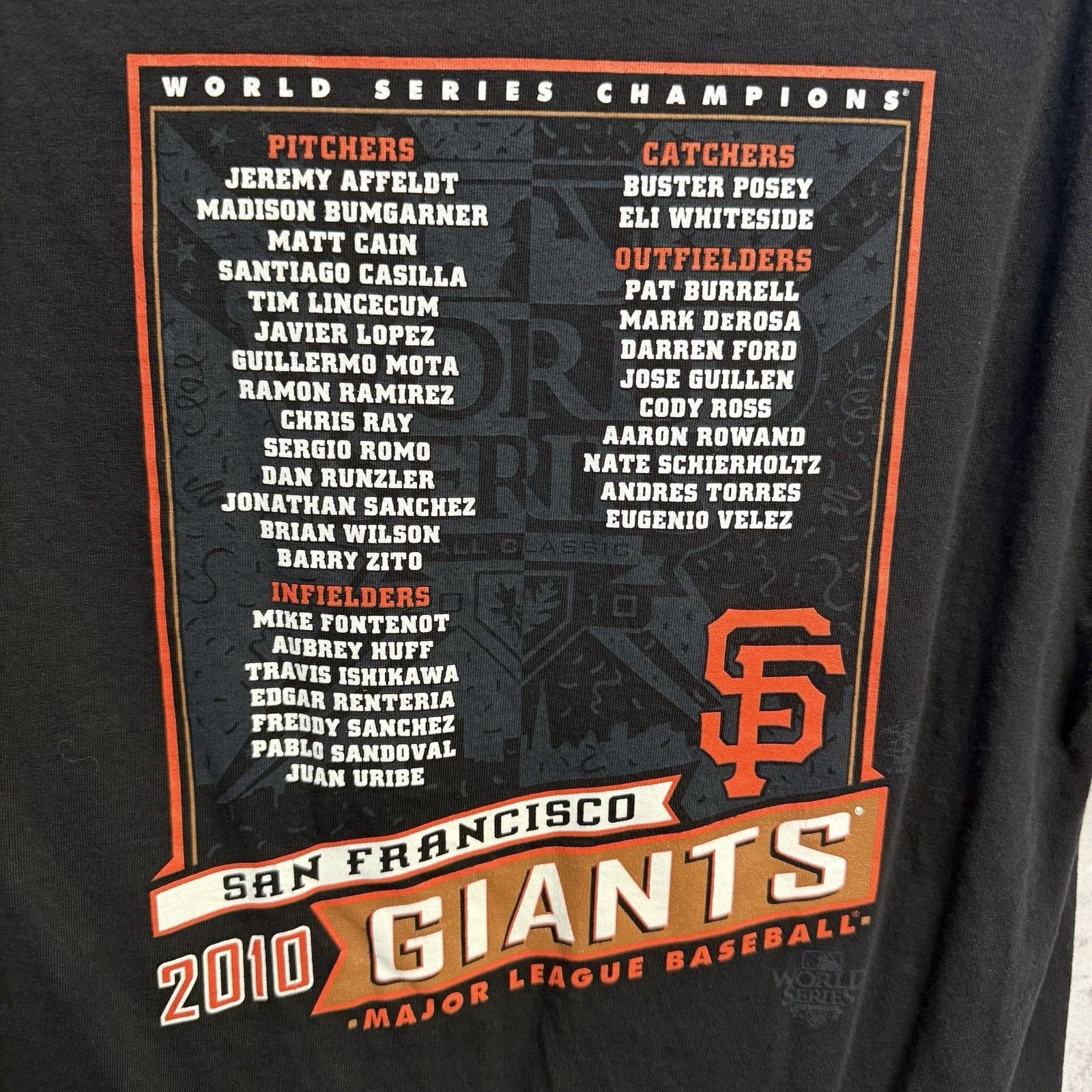 MLB San Francisco Giants 2010 World Series T Shirt Mens Large Size US L / EU 52-54 / 3 - 5 Thumbnail