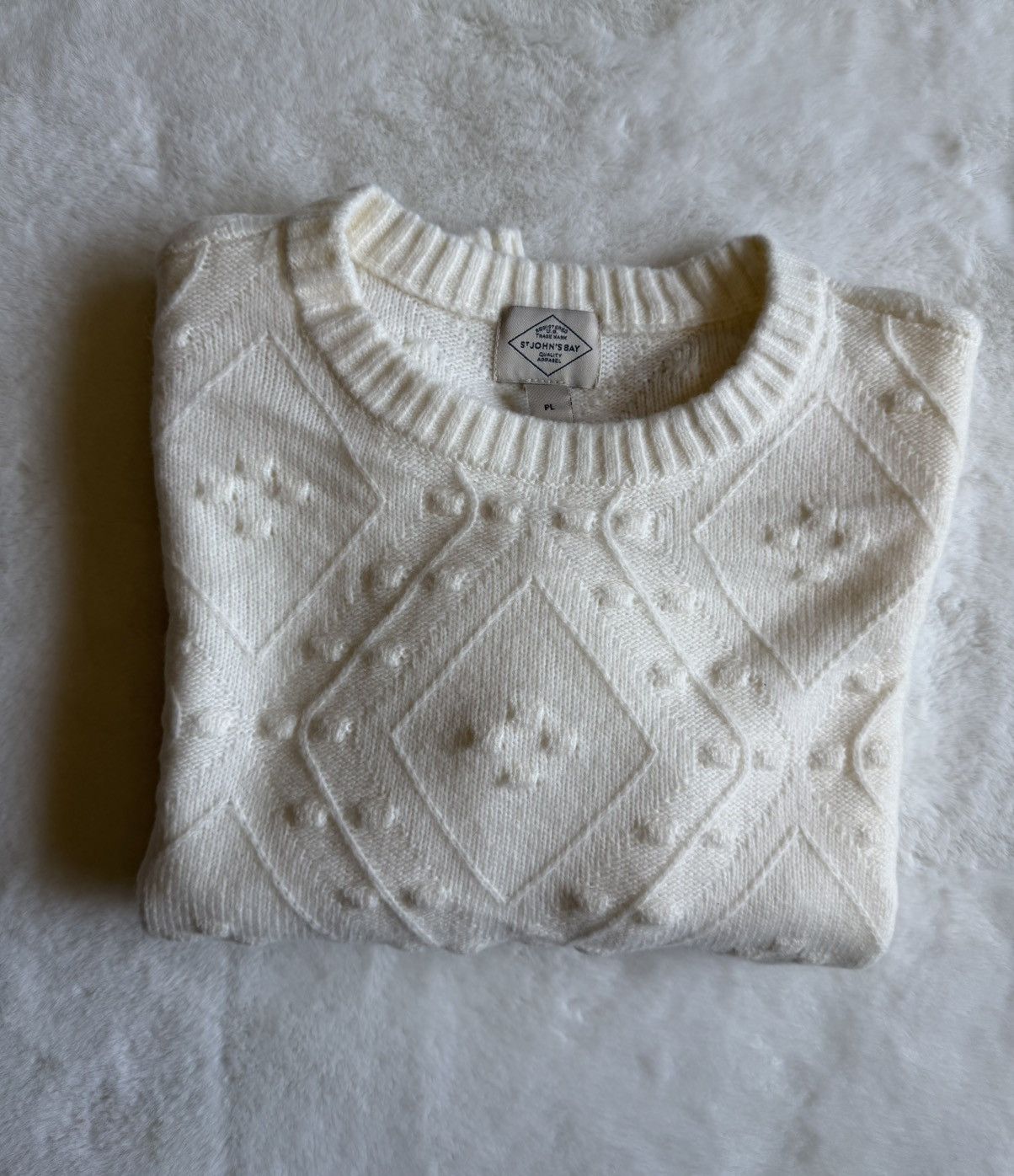 St. Johns Bay St. John's Bay Classic Cable Sweater - (PL) Size L / US 10 / IT 46 - 3 Thumbnail