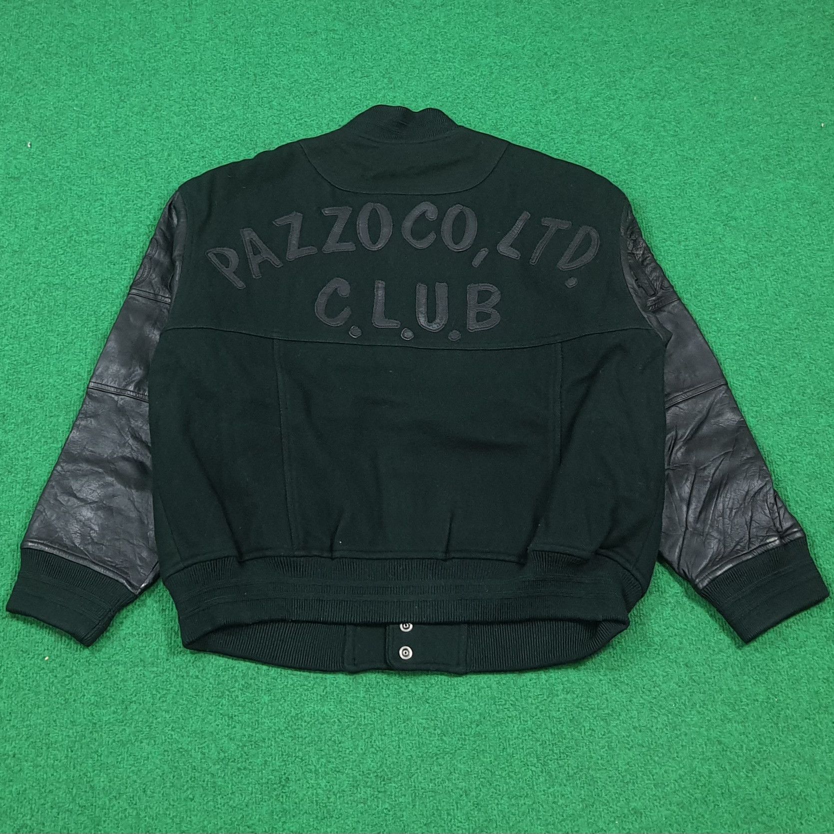 Japanese Brand Vintage 80s Pazzo Club Varsity Wool Leather Bomber C287N16 Size US L / EU 52-54 / 3 - 1 Thumbnail