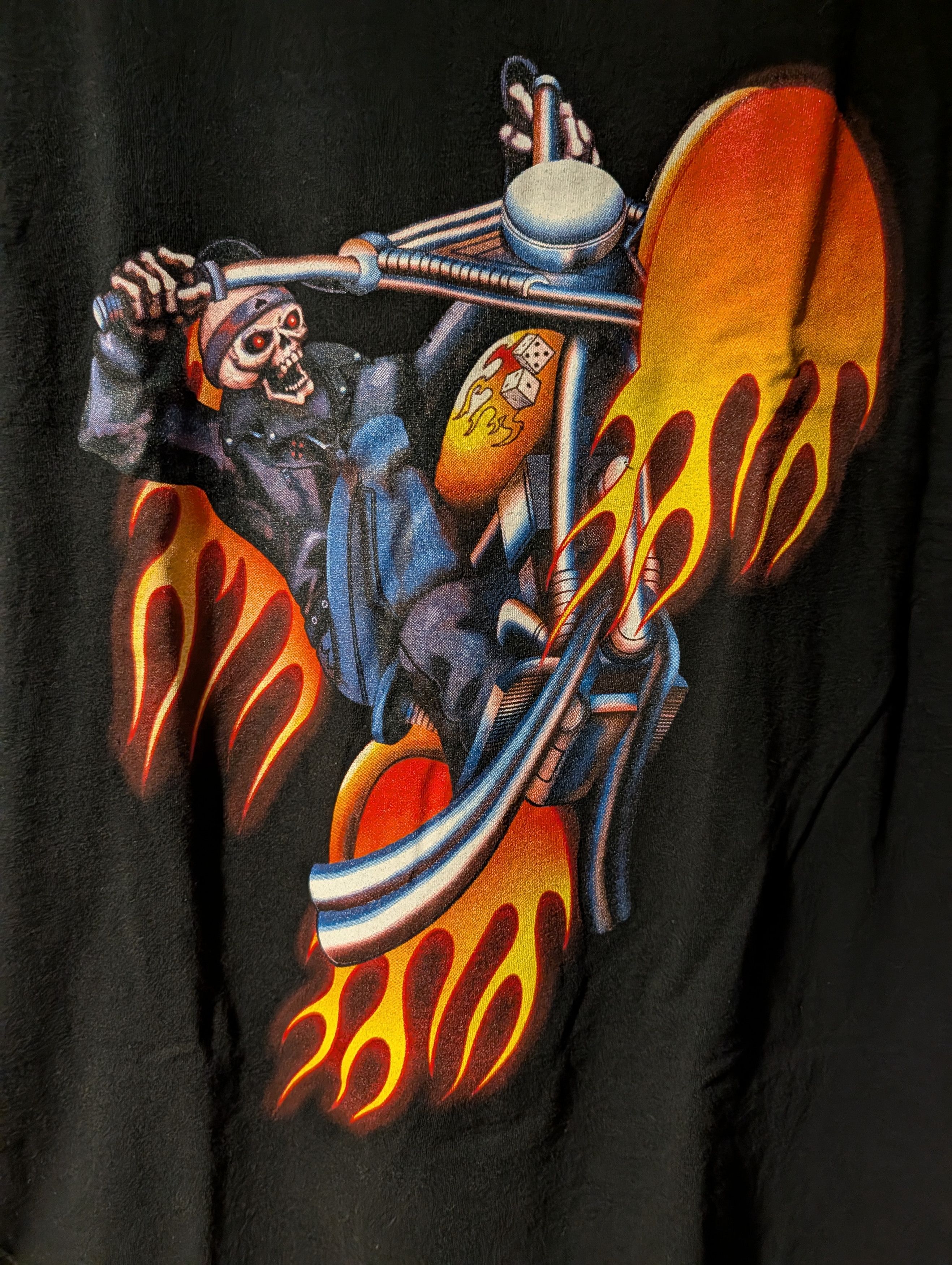 West Coast Choppers Vintage Chopper Wear Skeleton Riding Motorcycle T-Shirt Size US XXL / EU 58 / 5 - 2 Thumbnail