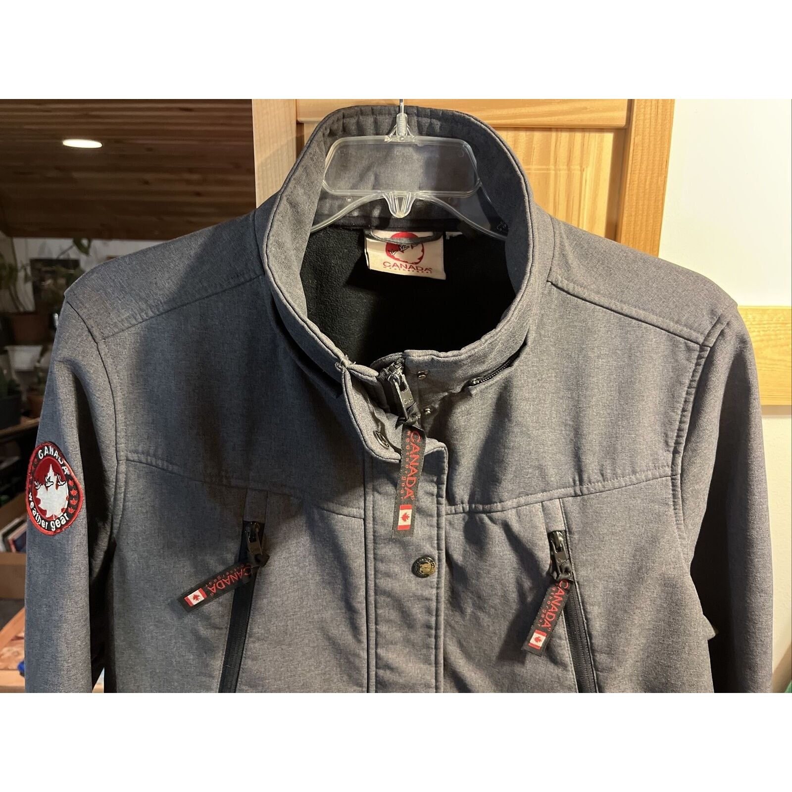 Other Canada Weather Gear Men’s L Gray LS Zip Windbreaker Jacket Size US L / EU 52-54 / 3 - 3 Thumbnail