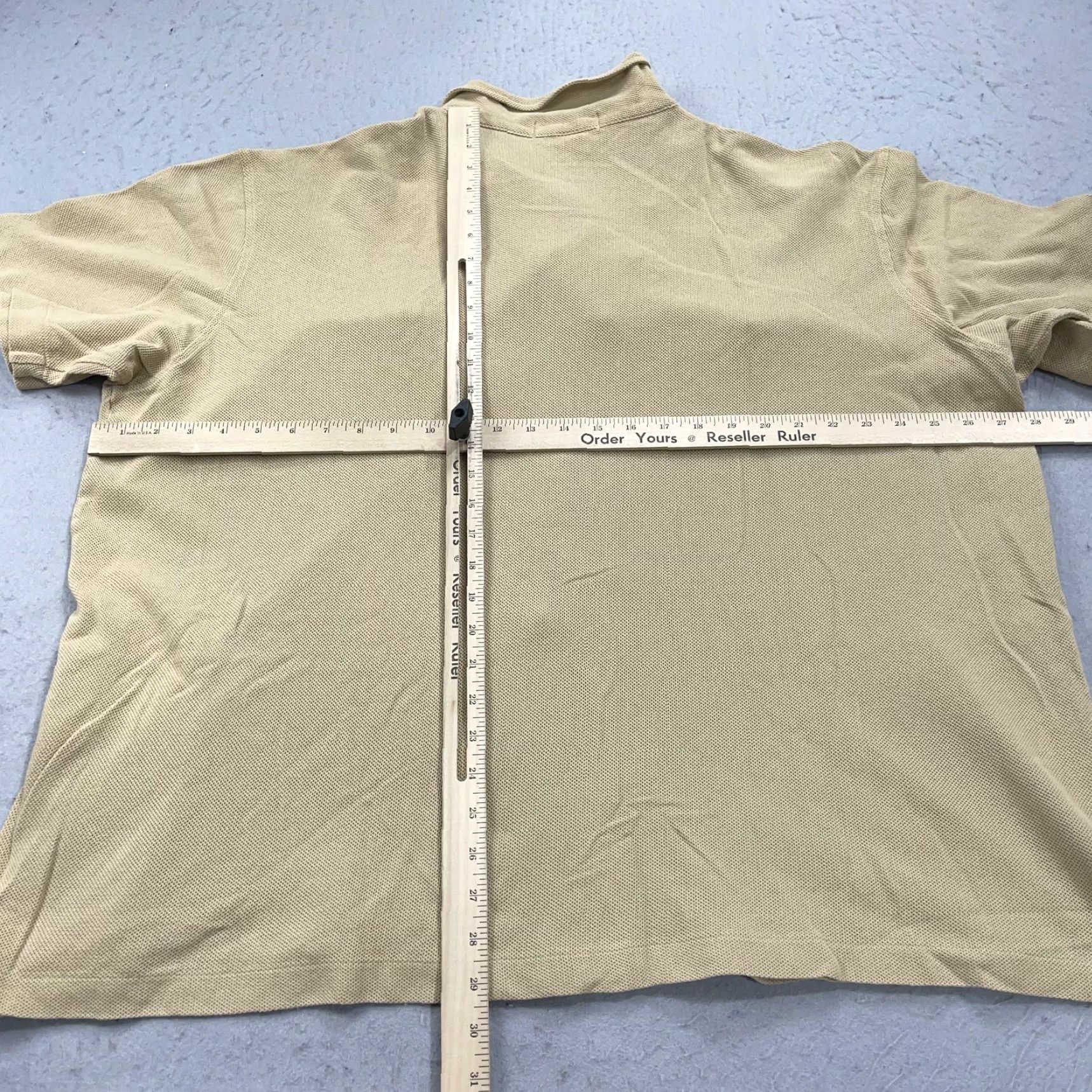 Polo Ralph Lauren VINTAGE Polo Ralph Lauren Shirt Mens 2XL Short Sleeve Button-Up Knit Pocket Chest Beige Cotton Knit Camp Textured Size US XXL / EU 58 / 5 - 6 Thumbnail