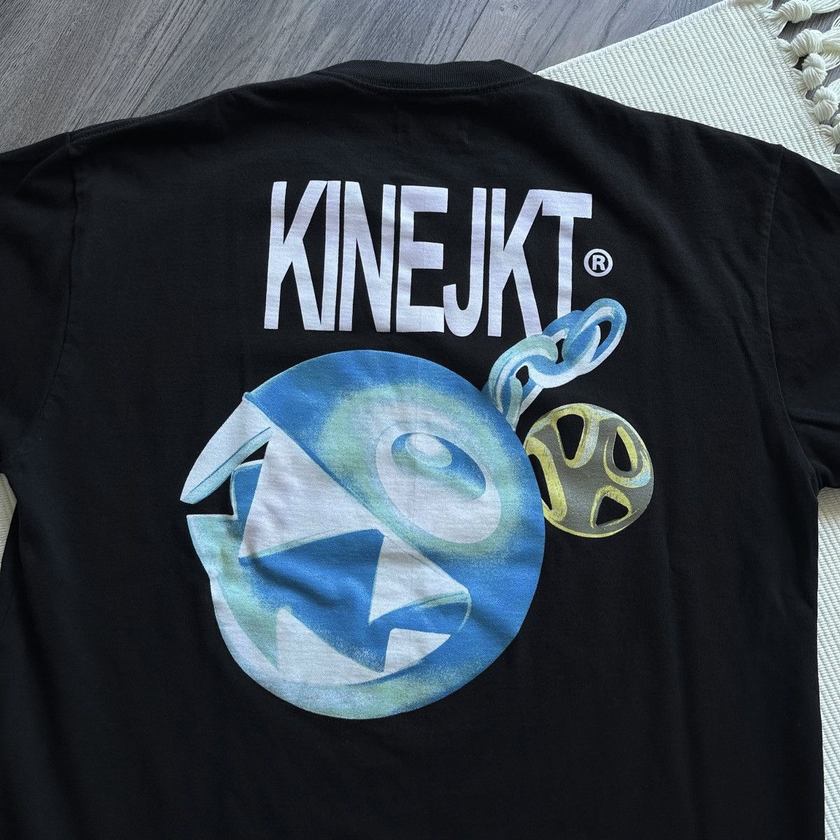 Other KINE JKT x KENCUT Blue Logo Short Sleeve Black Tee Size US L / EU 52-54 / 3 - 1 Thumbnail