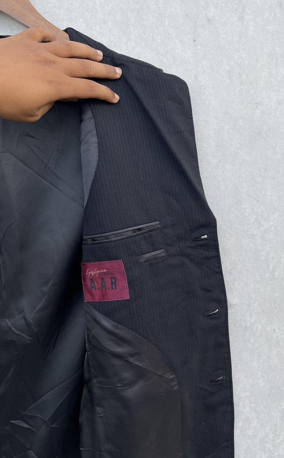 Yohji Yamamoto 🔥Vintage Yohji Yamamoto D'urban Pinstripe Blazer/Jacket Size US M / EU 48-50 / 2 - 8 Thumbnail