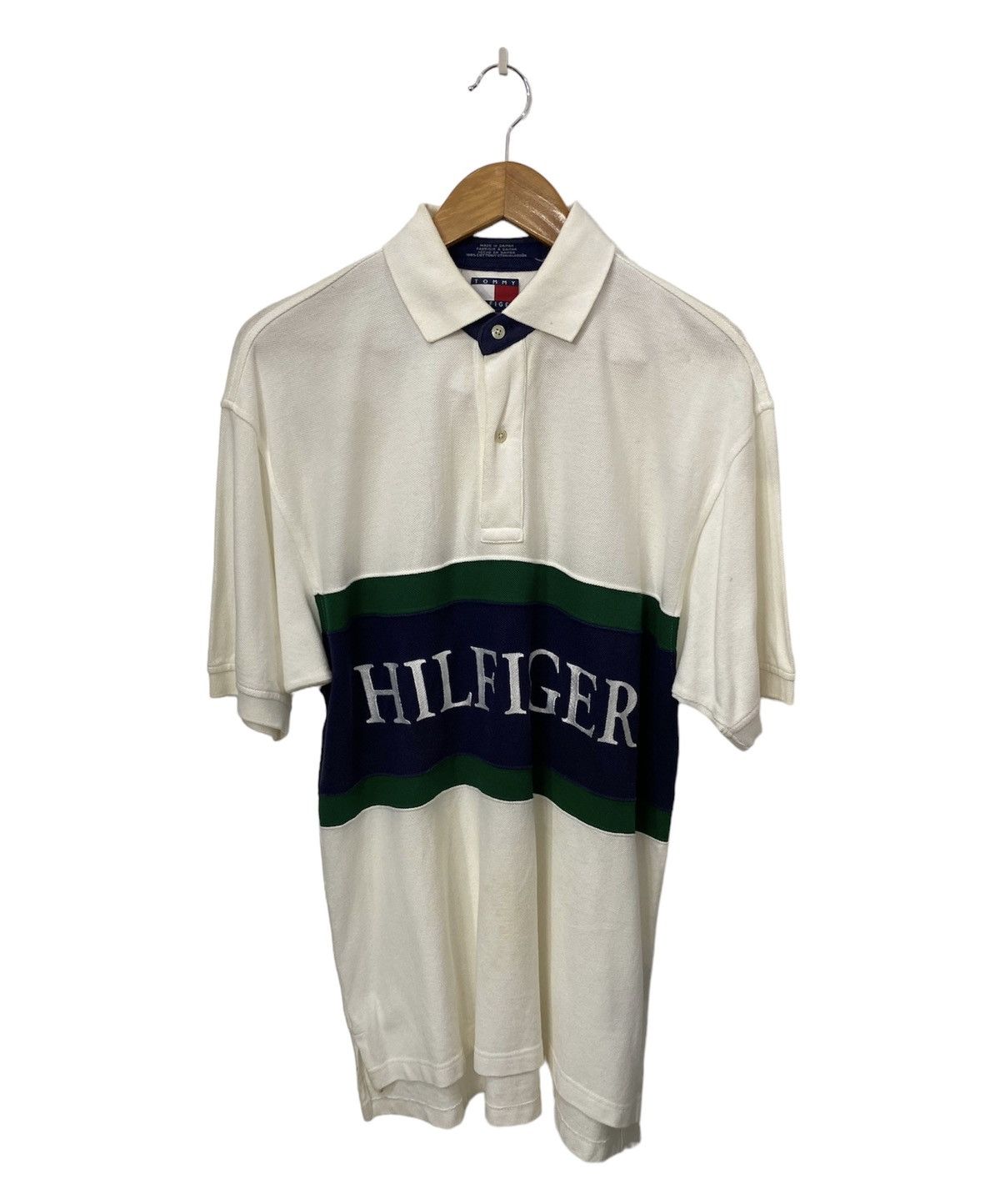 ✅ VINTAGE TOMMY HILFIGER streetwear hip hop rap polo shirt