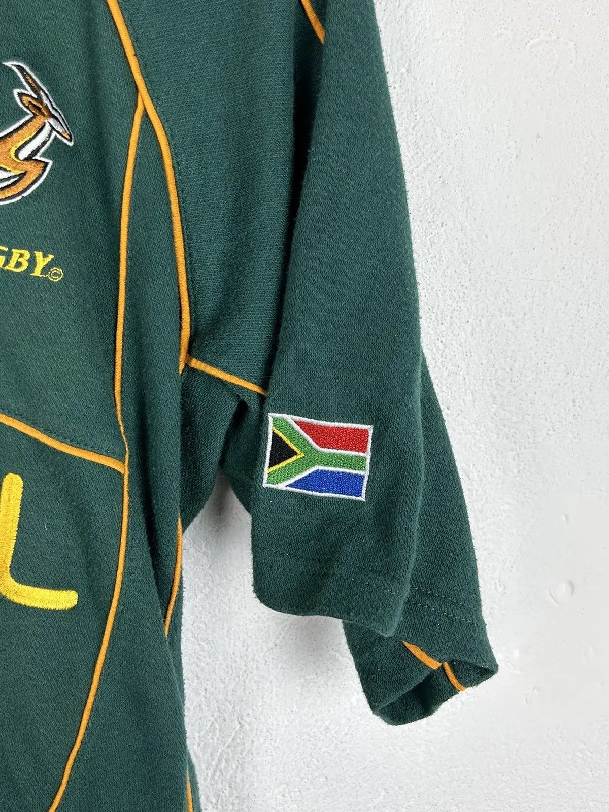 Canterbury of New Zealand 00s Vintage Canterbury x SA Rugby Polo Shirt In Green Size US S / EU 44-46 / 1 - 3 Thumbnail