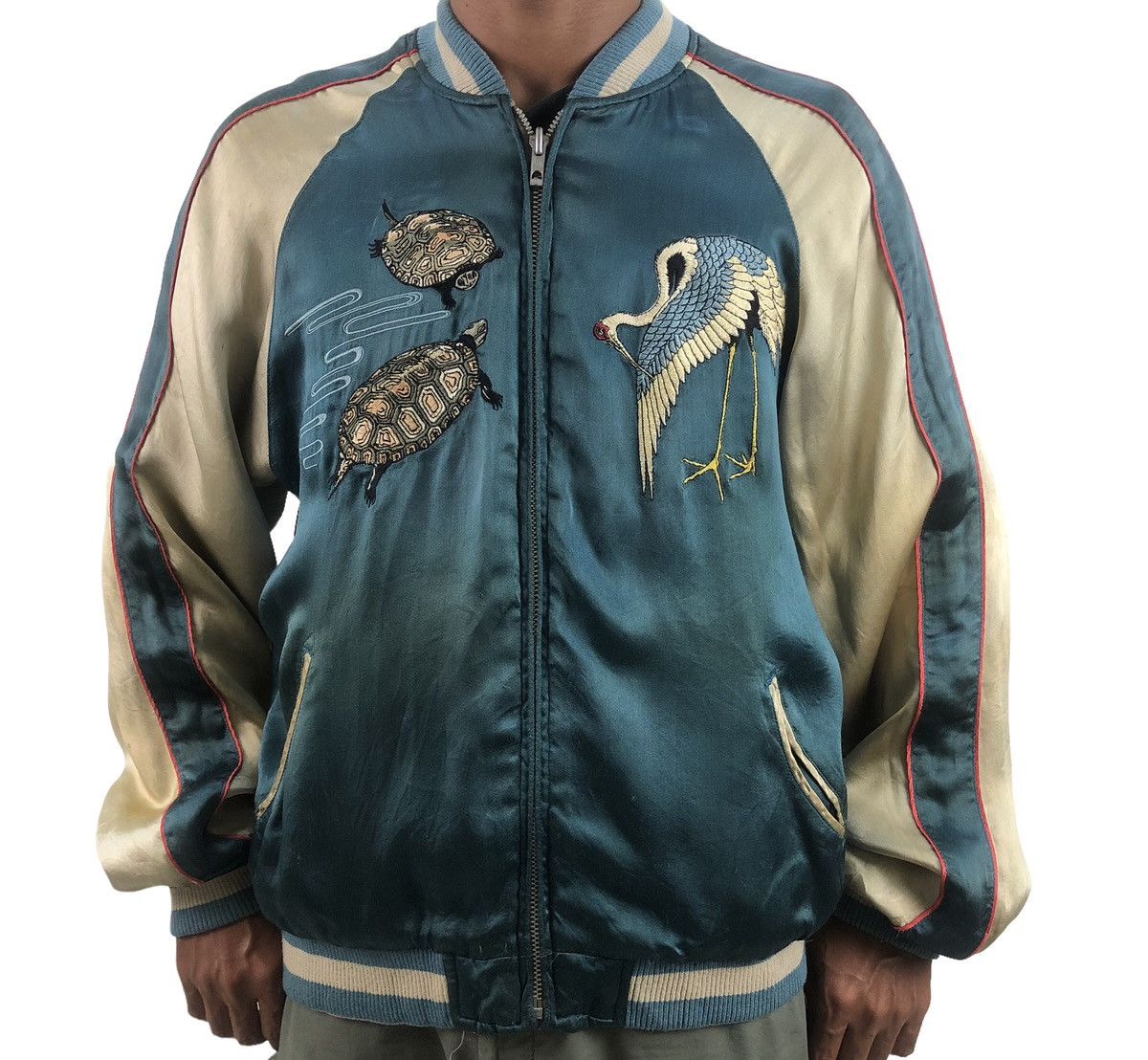 Takeo Kikuchi 🔥Vintage Sukajan Embroidered Reversible Jacket Size US L / EU 52-54 / 3 - 3 Thumbnail
