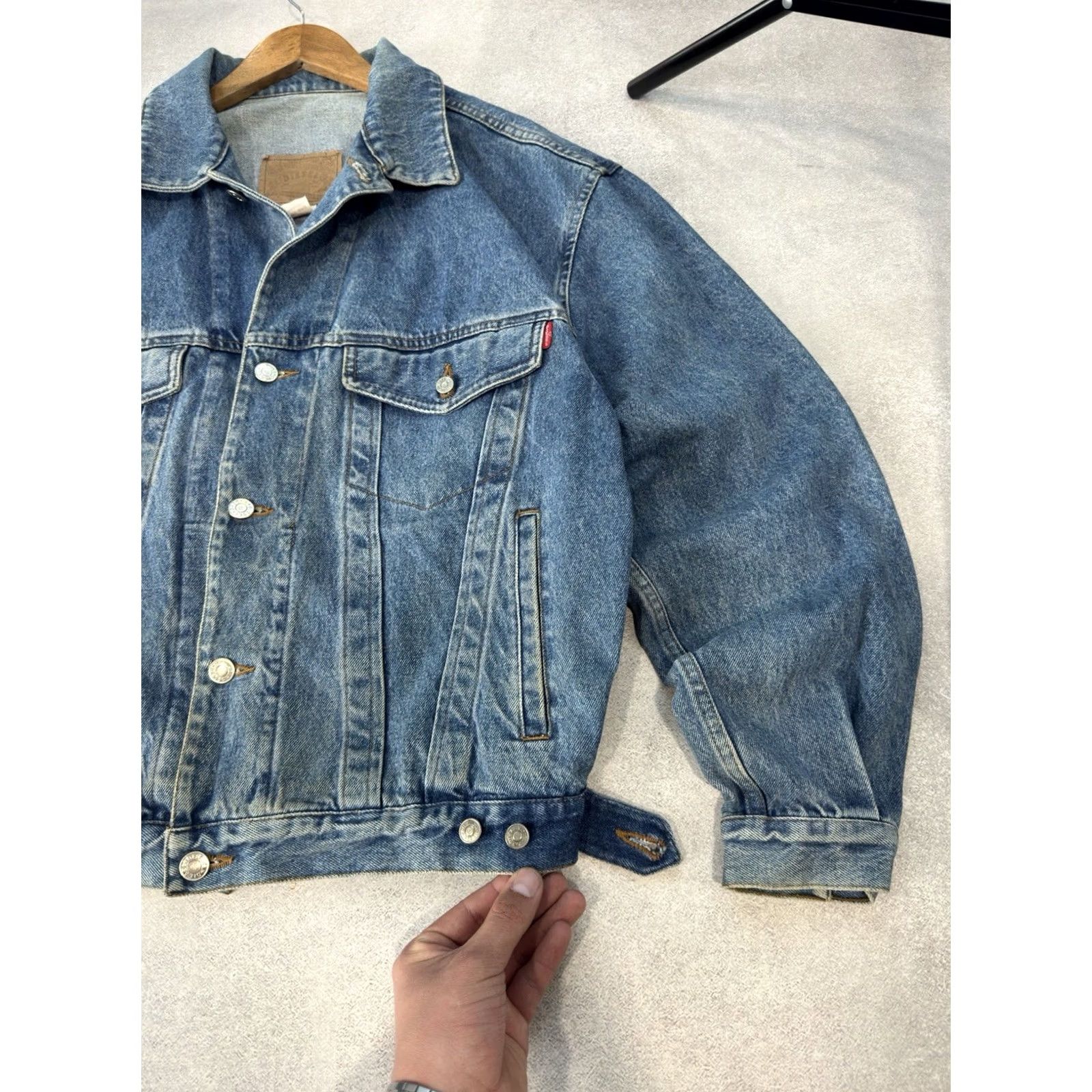 Diesel VINTAGE Diesel 90s Box Fit Button Up Denim Jacket Men M Blue Denim Jacket Bomber Style Regular Fit Casual Mens Size US 31 - 7 Thumbnail