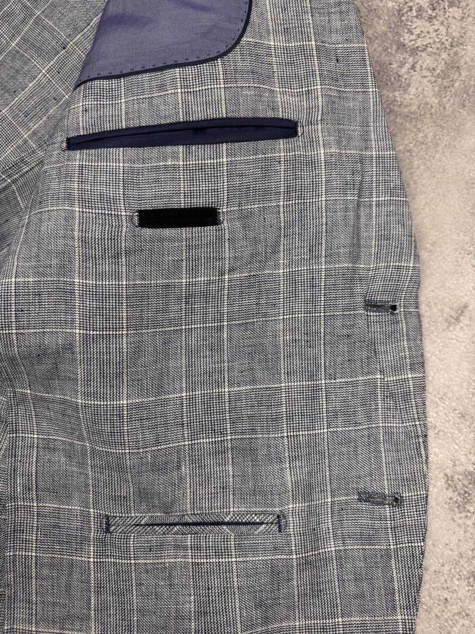 Hackett Hackett London Men Linen Suit Slim Fit Grey Size L Size 36R - 6 Thumbnail