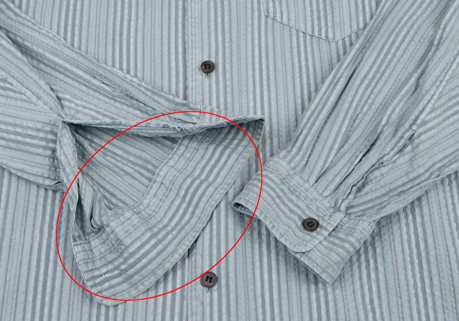 Issey Miyake Striped Print Shirt in Light Blue Gray Size US XS / EU 42 / 0 - 8 Thumbnail