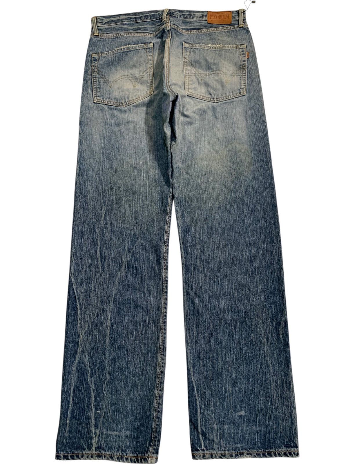 Japanese Brand VINTAGE EDWIN 505Z SELVEDGE RUSTY JAPANESE DISTRESSED DENIM Size US 35 - 3 Thumbnail