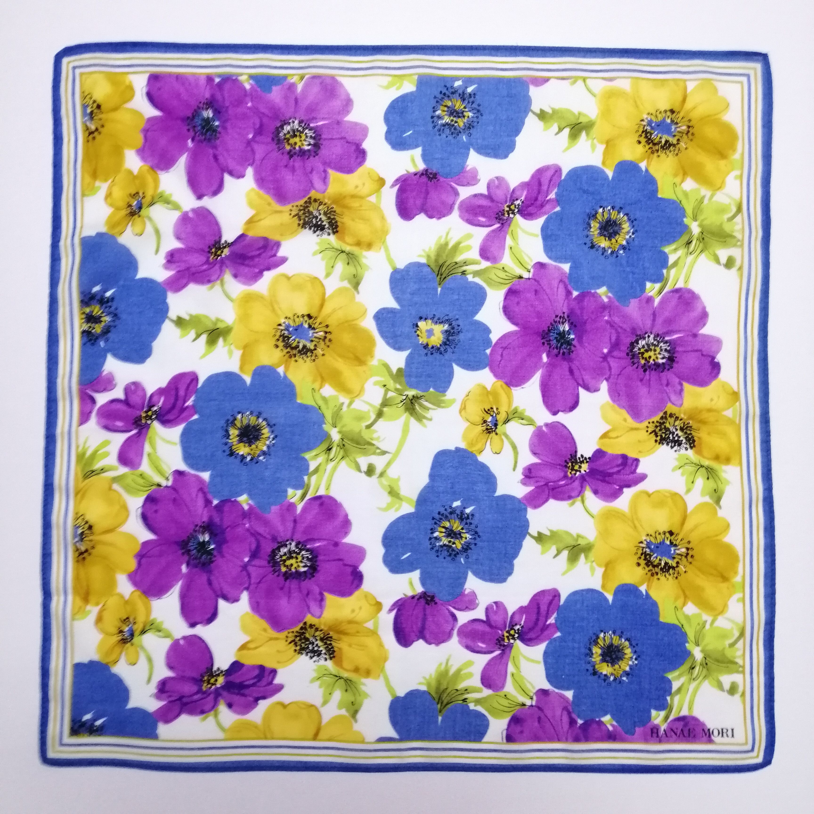 Hanae Mori Hanae Mori Handkerchief/Neckerchief/Bandana-KD2247 Size ONE SIZE - 2 Thumbnail