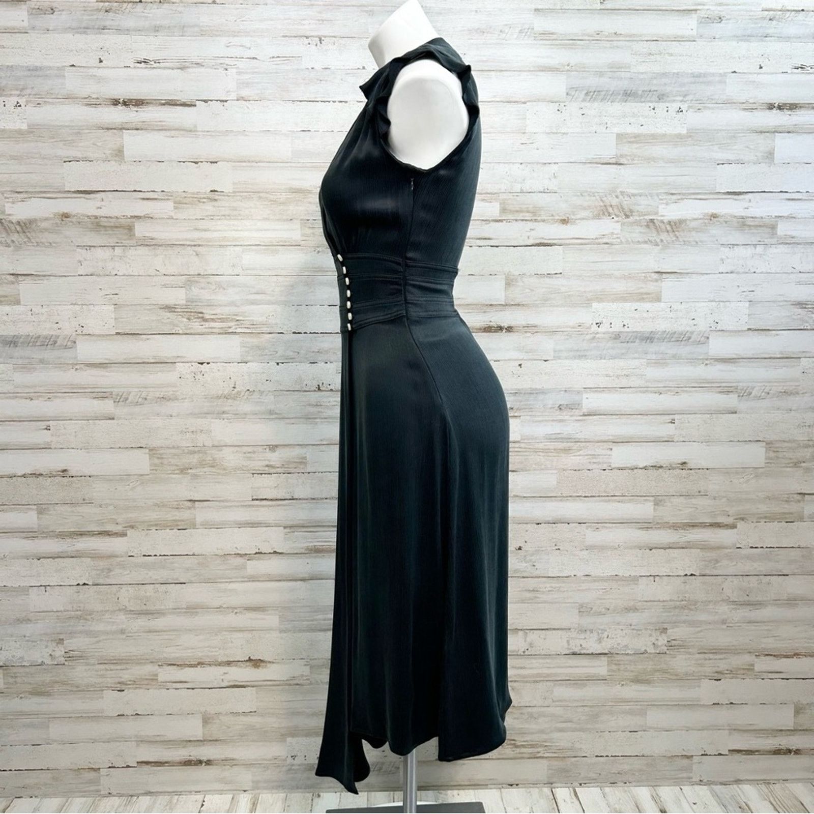 ba&sh BA&SH Coralie Dress Size 4 Int'l XS Black Asymmetrical Size S / US 4 / IT 40 - 8 Thumbnail
