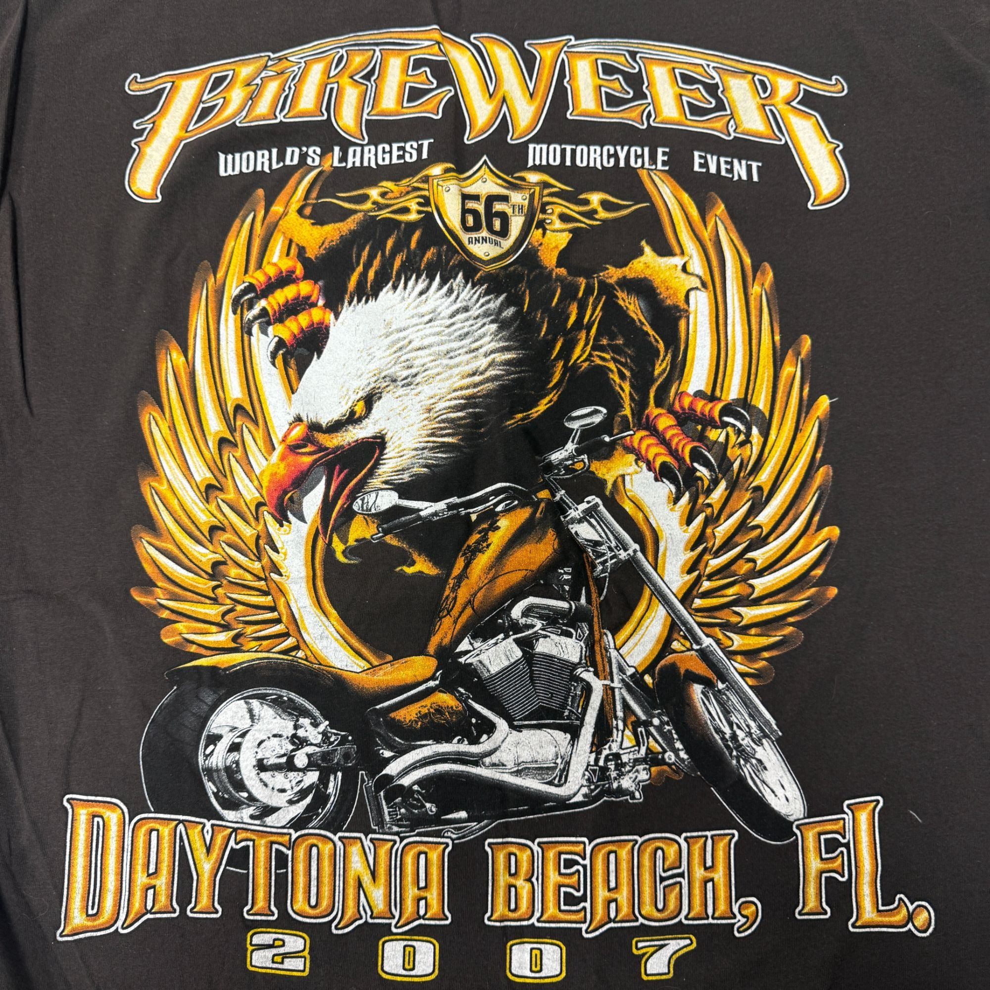 Delta GOLD WINGED EAGLE Motorcycle BIKE WEEK Daytona FL T Shirt Size US L / EU 52-54 / 3 - 1 Thumbnail