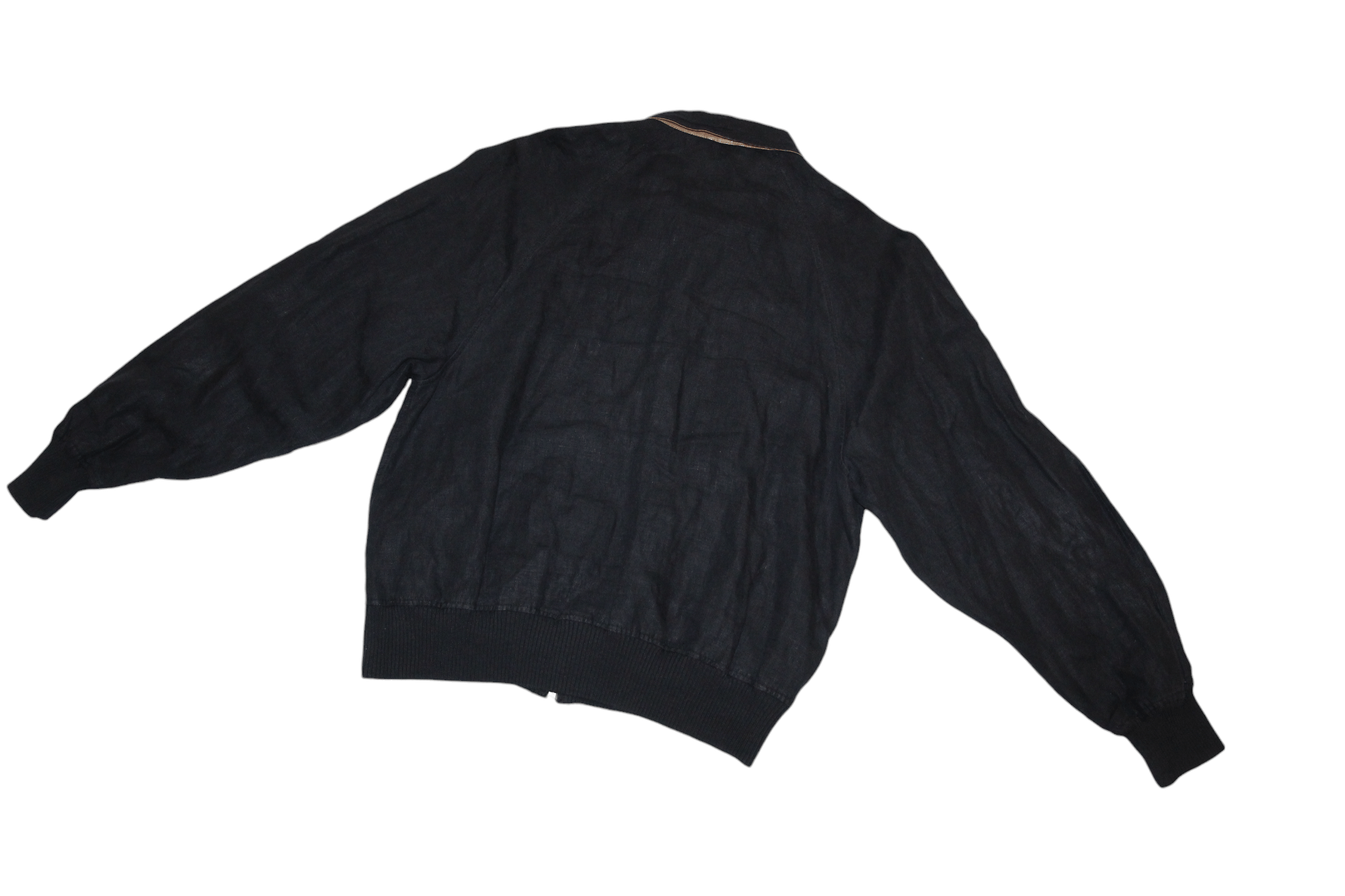 Kiton 🔥Schiatti & Co. luxury design raw linen leather trim bomber Size US M / EU 48-50 / 2 - 18 Thumbnail