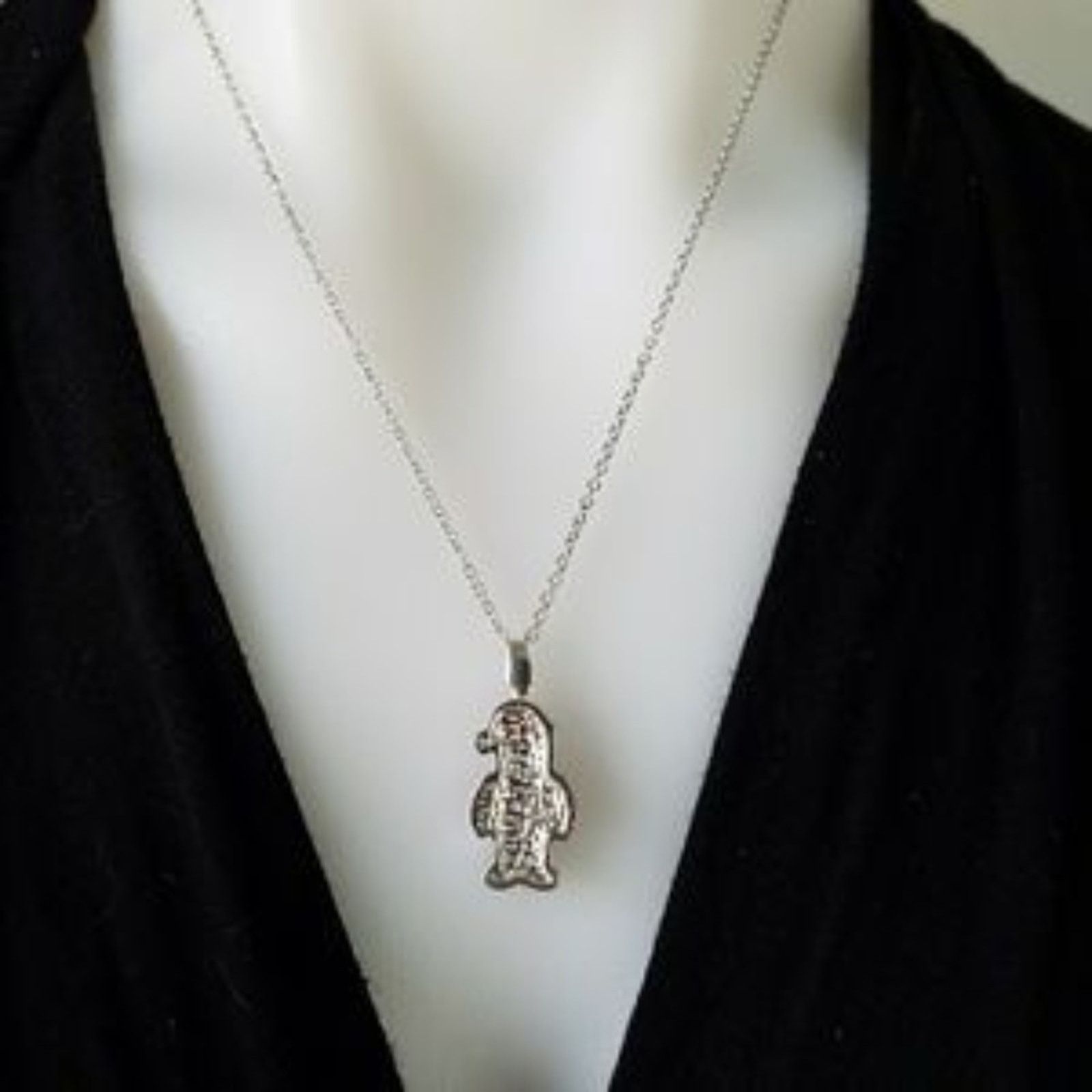 Other Stocking Stuffer White Gold Plated Crystal Santa Necklace Size ONE SIZE - 5 Thumbnail