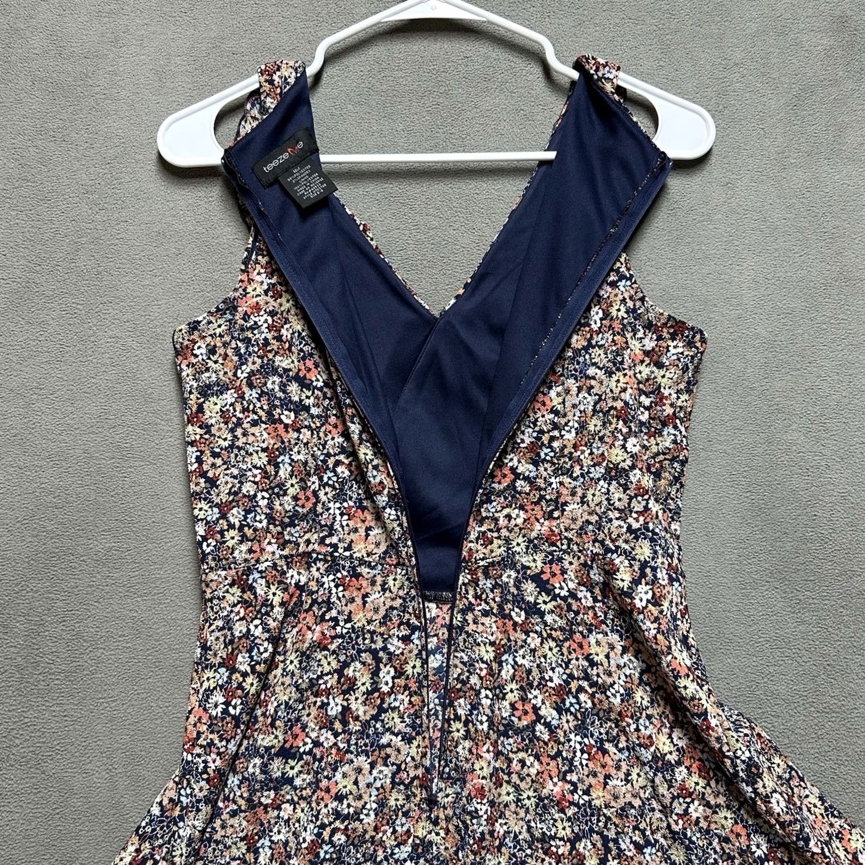 Vintage Teeze Me Dress Womens Juniors 5/6 Printed Ditsy Floral Faux-Wrap Ruffled Dress Size S / US 4 / IT 40 - 4 Thumbnail