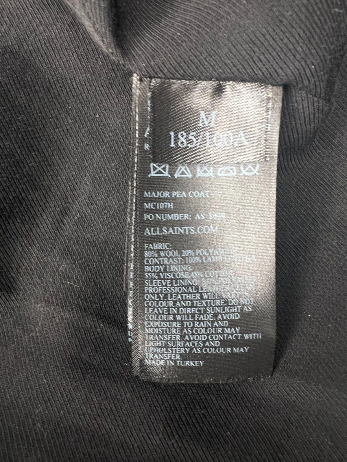 Allsaints Allsaints Wool Leather Dark Brown Major Pea Coat Jacket Size US M / EU 48-50 / 2 - 18 Thumbnail