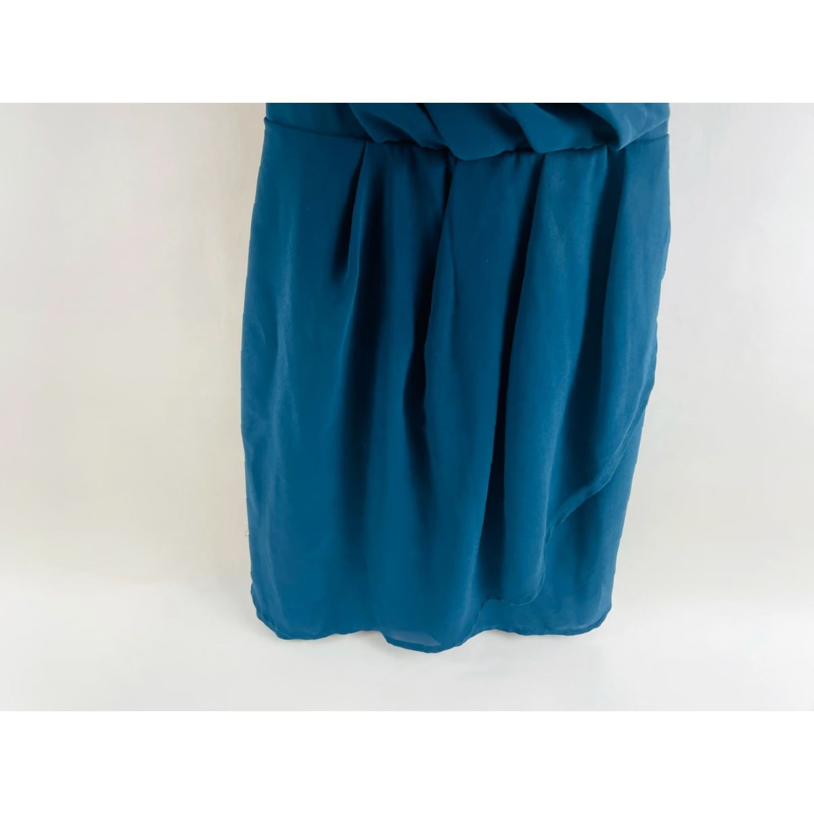 Altea CALS Cocktail Dress Women's Size L Teal Gold Sequin Above the Knee Cross Back Size L / US 10 / IT 46 - 4 Thumbnail