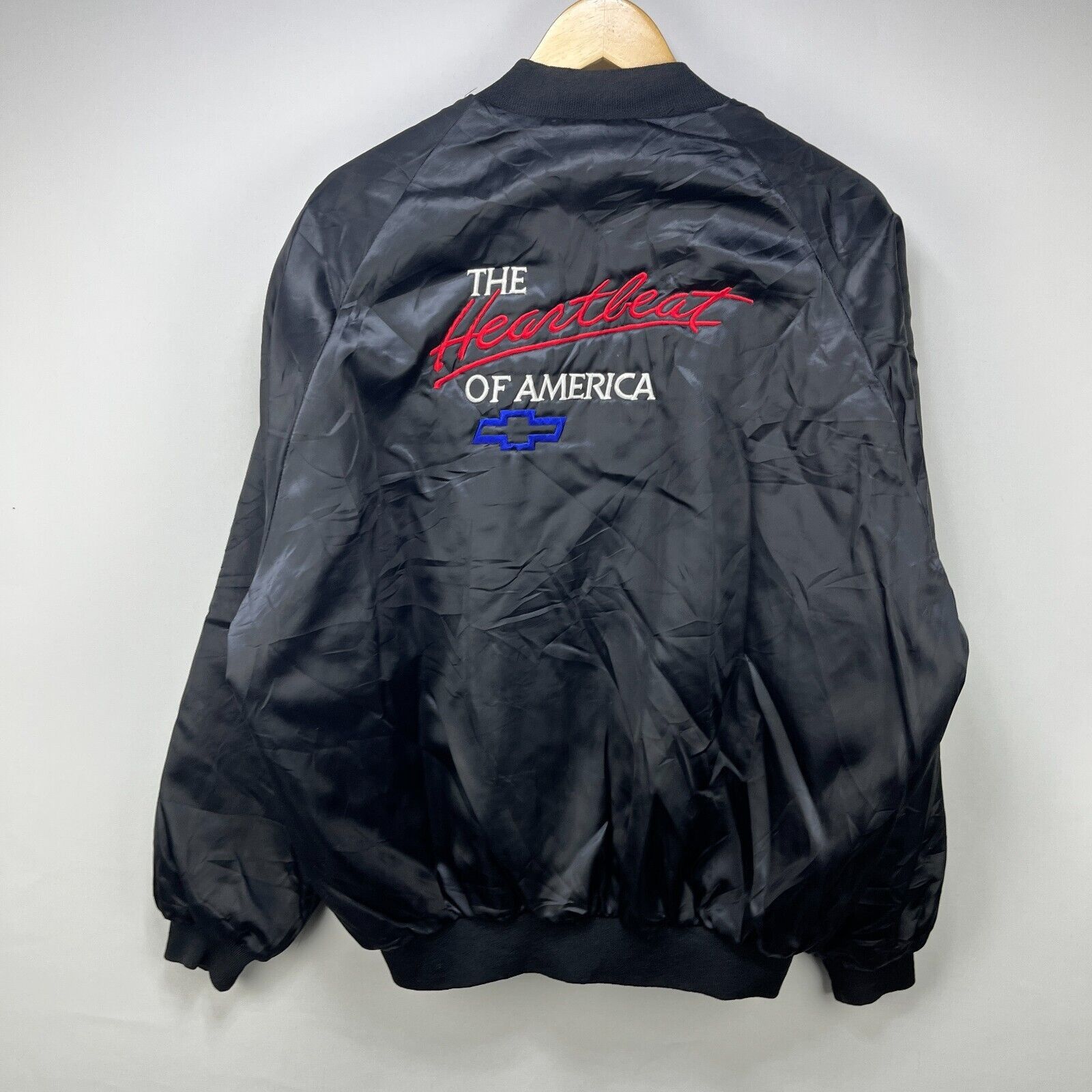 Vintage Vintage 80s Chevrolet XL Satin Heartbeat of America West Ark Size US XL / EU 56 / 4 - 3 Thumbnail