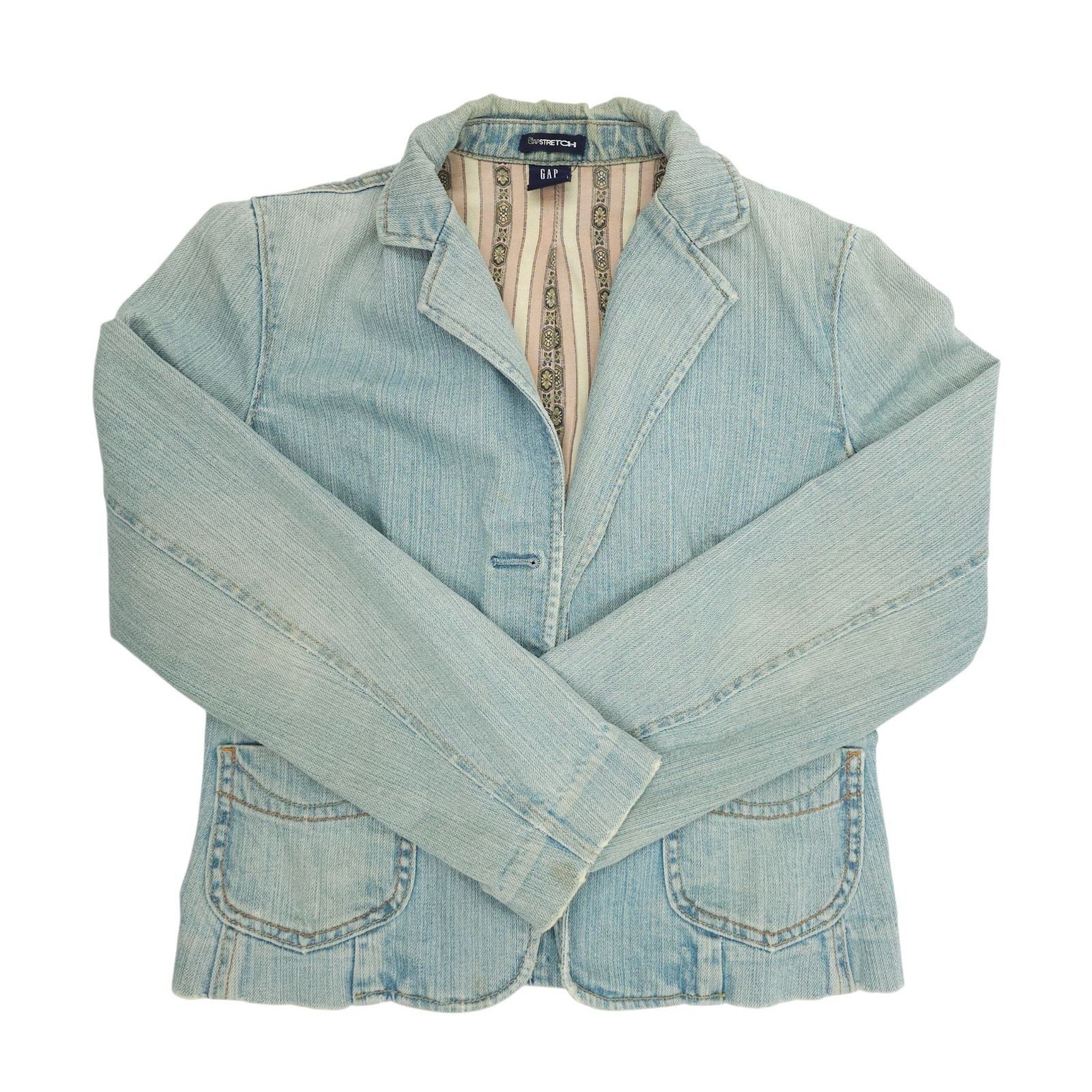 Gap GAP Denim Blazer Jacket Womens 2 READ Y2K Indie Light Wash Size XS / US 0-2 / IT 36-38 - 17 Thumbnail