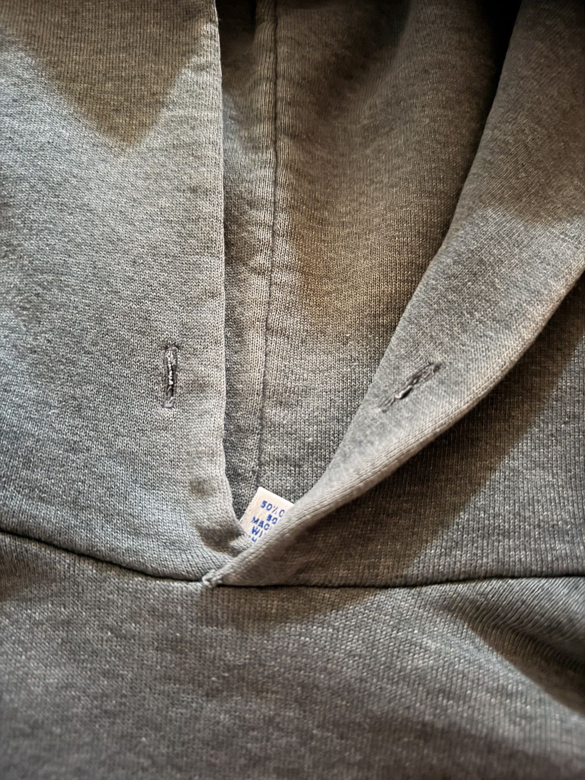 Russell Athletic Vintage 90s Russell Athletic Gray Teal Blank Hoodie Size US XL / EU 56 / 4 - 4 Thumbnail