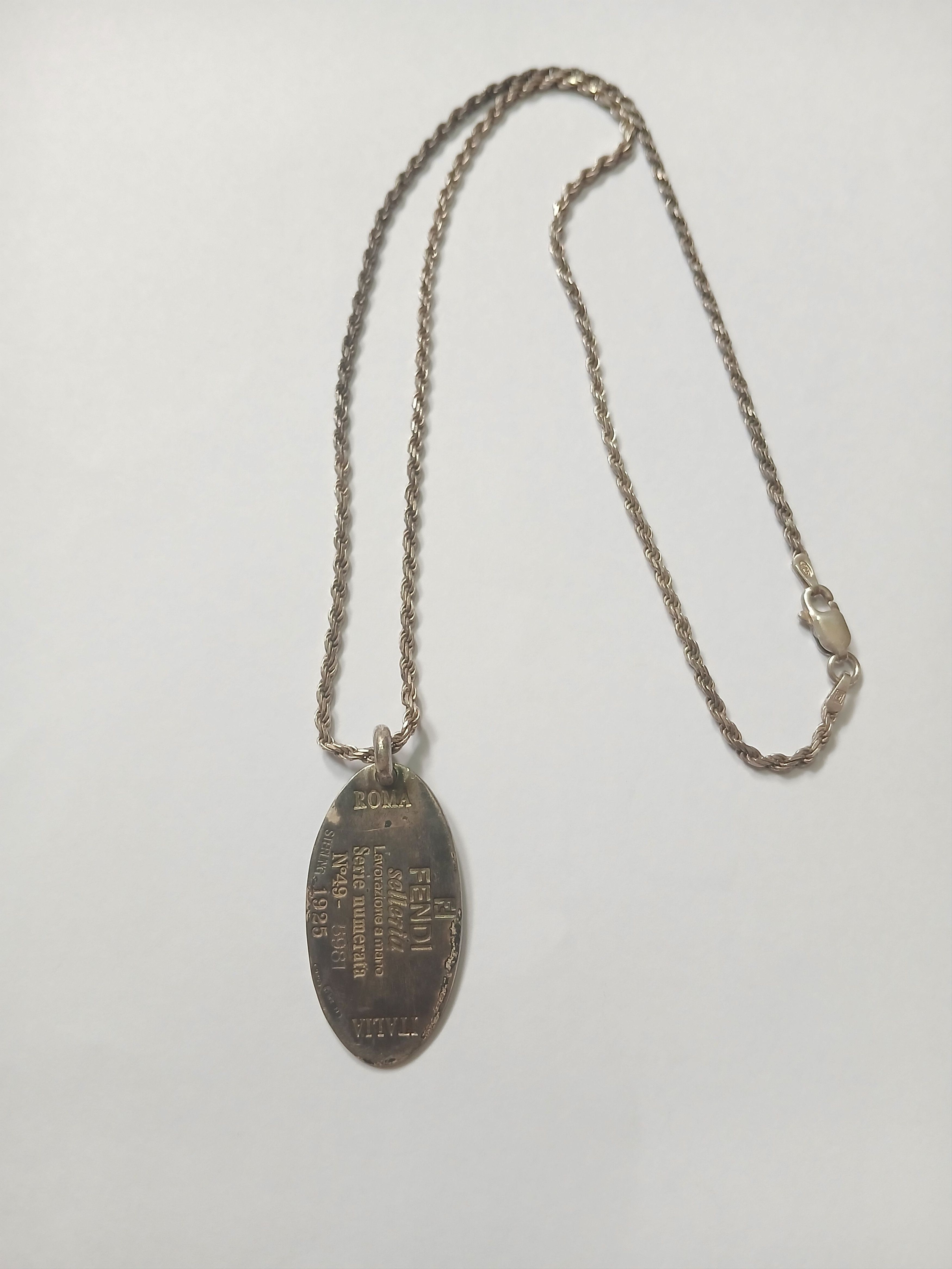 Fendi Fendi Silver Sterling Necklace 925 Size ONE SIZE - 1 Thumbnail