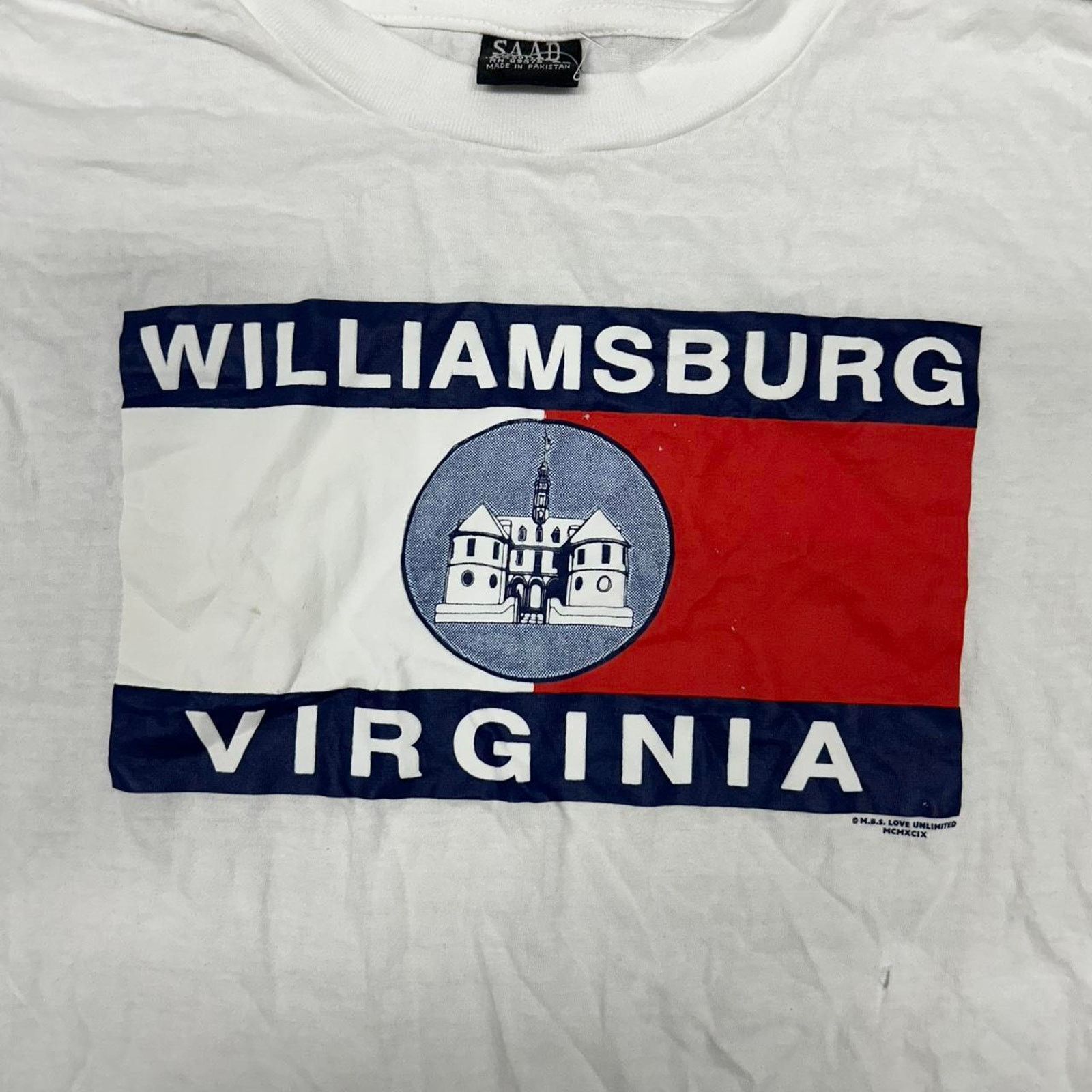 Other White vintage Williamsburg Virginia cotton t-shirt Size US XL / EU 56 / 4 - 2 Thumbnail