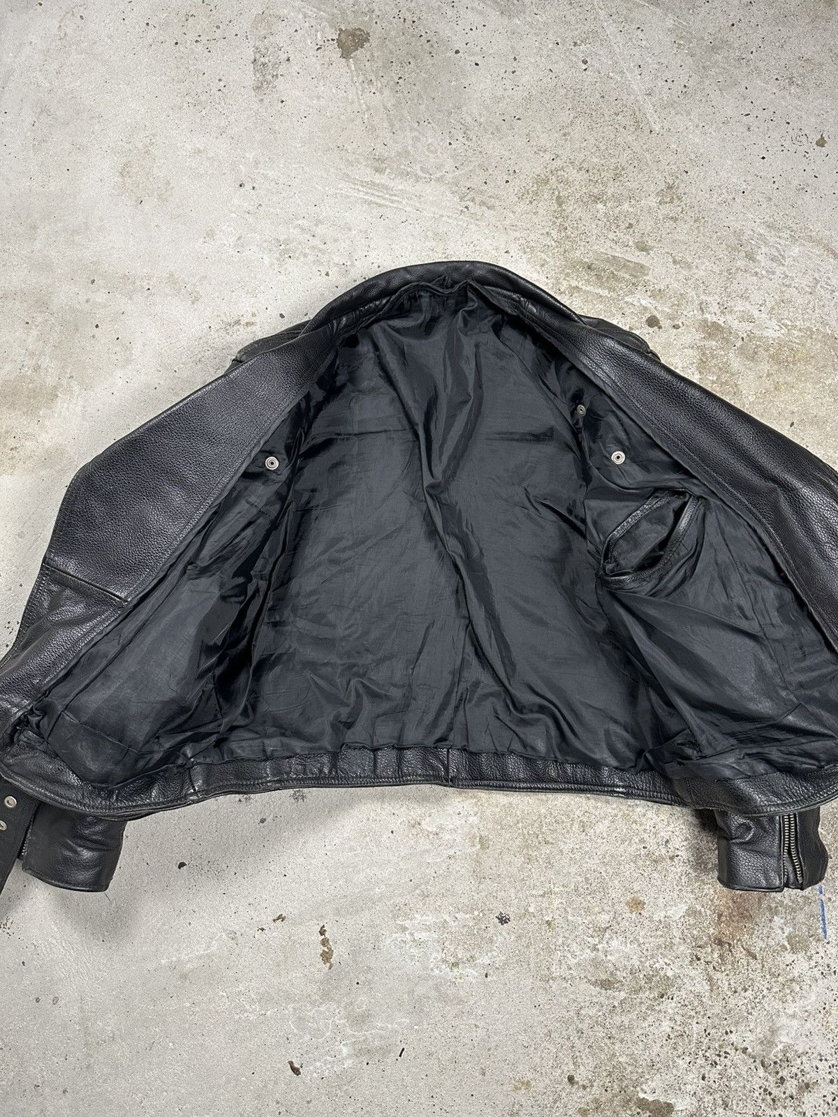Genuine Leather × Vintage Vintage Y2K Ramones Black Moto Biker Leather Jacket Heavy Size US L / EU 52-54 / 3 - 11 Thumbnail