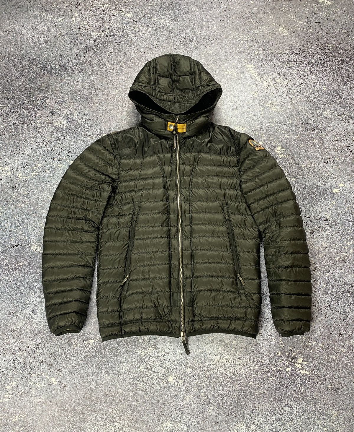 image of Outdoor Life x Parajumpers Puffer Down Jacket Outdoor Dust Grey, Men's (Size Small)