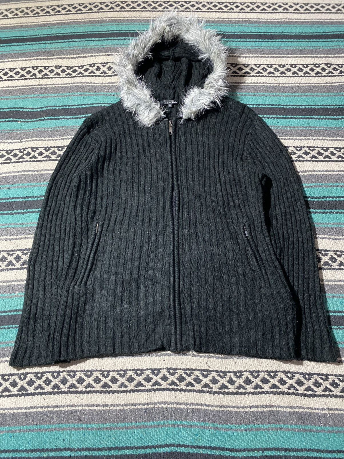 If Six Was Nine 2000s Ivanihoe - Vkei Grunge Knit Zipper Hoodie Size US M / EU 48-50 / 2 - 4 Thumbnail