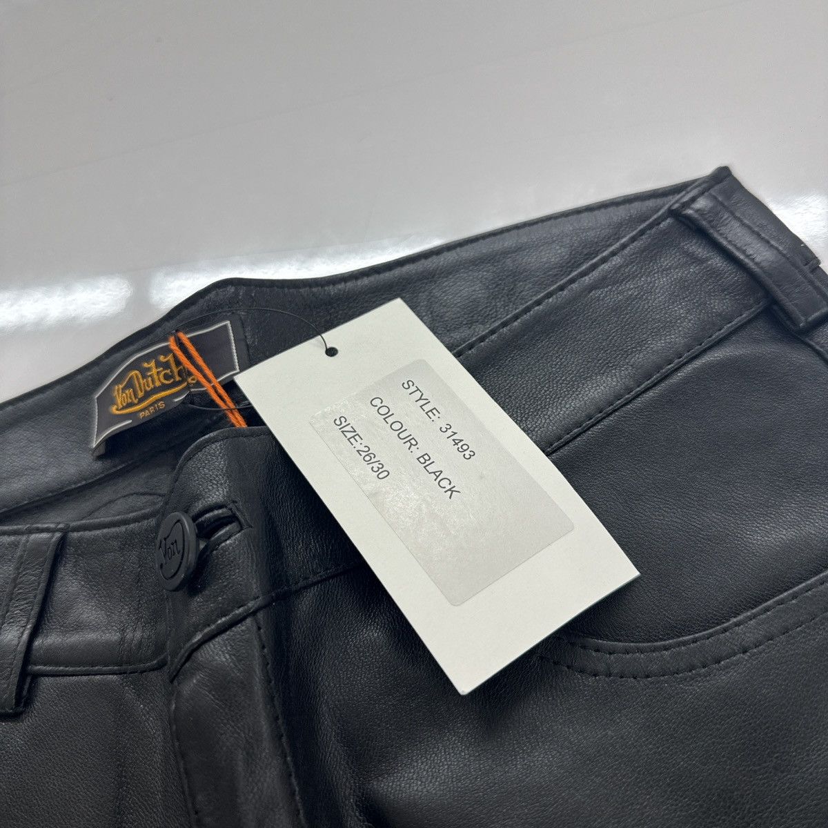Von Dutch Von Dutch Paris Leather Flare Pants Black Size 26/30 Logo Size 26" / US 2 / IT 38 - 4 Thumbnail