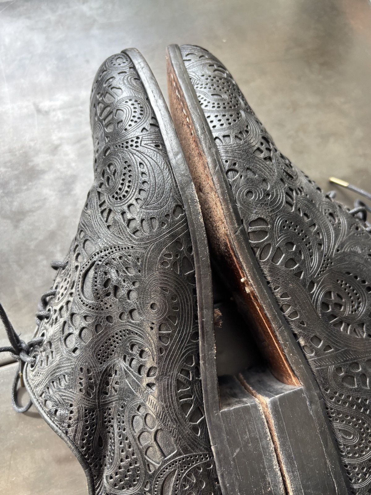 Duckie Brown × Florsheim Florsheim by Duckie Brown Tooled Leather Dress Shoes Oxfords Size US 9.5 / EU 42-43 - 19 Thumbnail