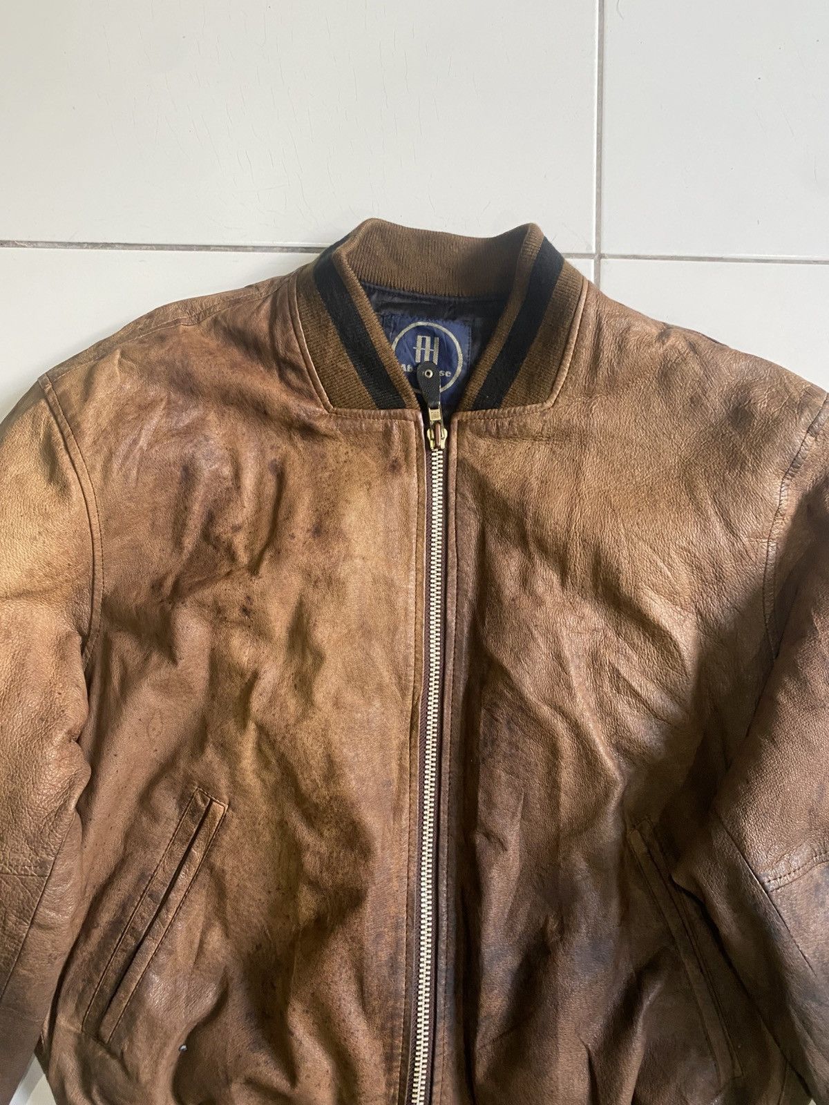 ABAHOUSE Vintage Abahouse international CompanyLeather Bomber jackets Size US L / EU 52-54 / 3 - 5 Thumbnail
