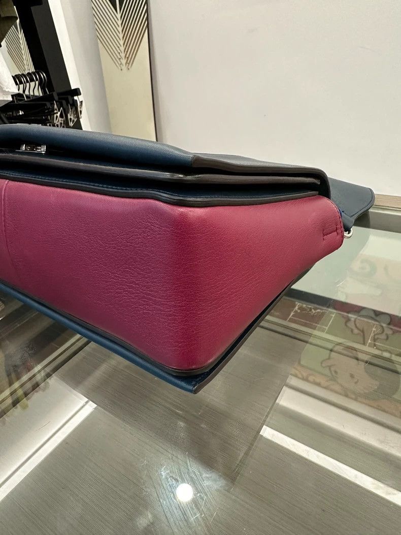 Celine Celine Red Blue Color Block Shoulder Bag Size ONE SIZE - 7 Thumbnail