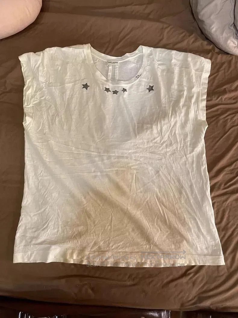 Yves Saint Laurent YSL Star Print Short Sleeve Top. Size US M / EU 48-50 / 2 - 1 Thumbnail