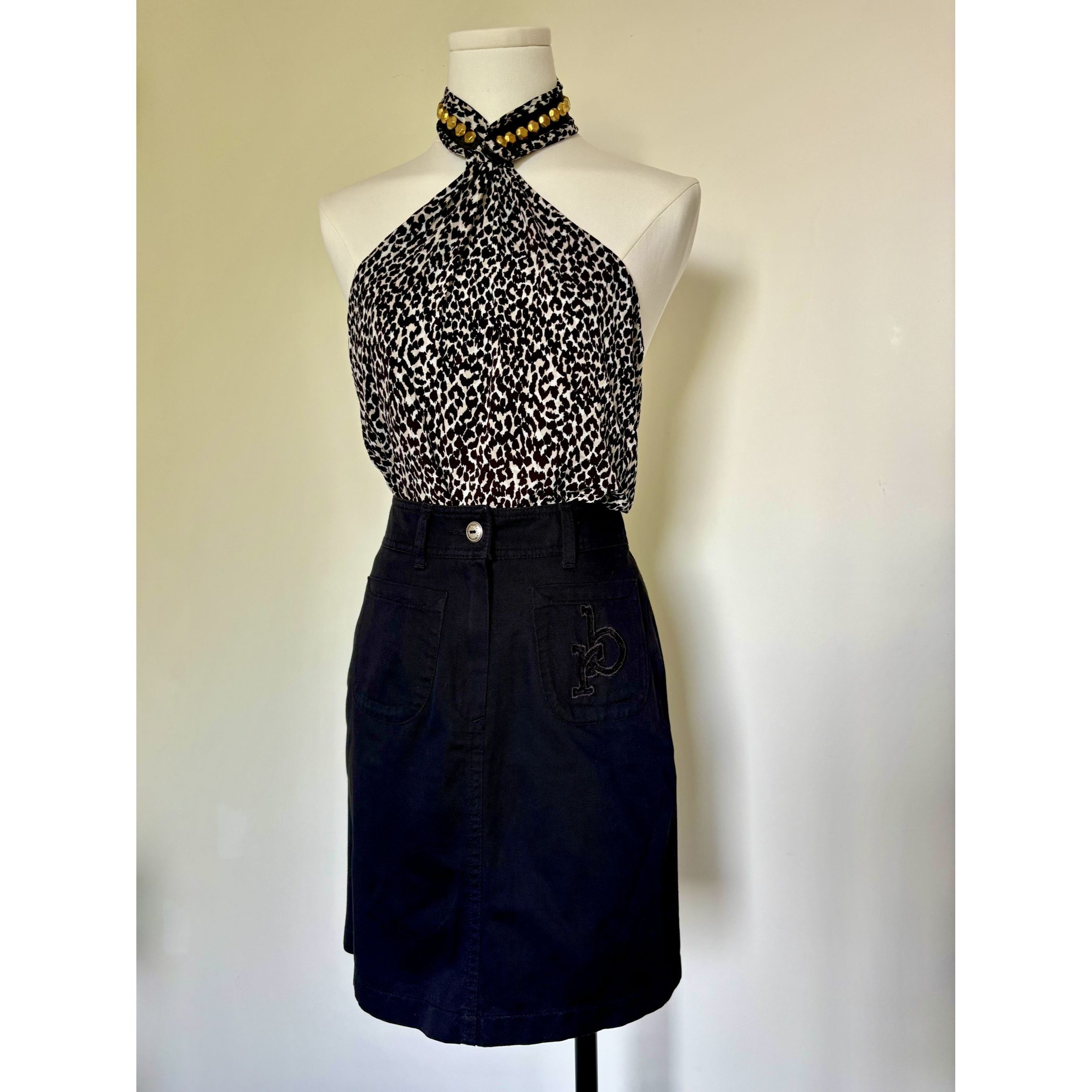 Cavalli Class Stretch Leopard Print Top by Class Cavalli – Size XL (fits M Size XL / US 12-14 / IT 48-50 - 4 Thumbnail