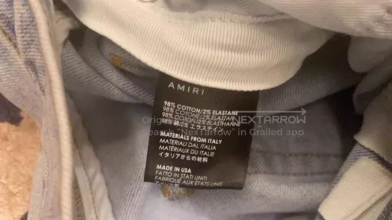 Amiri Amiri Classic Hawaiian floral patchwork destroyed blue jea Size US 31 - 5 Thumbnail