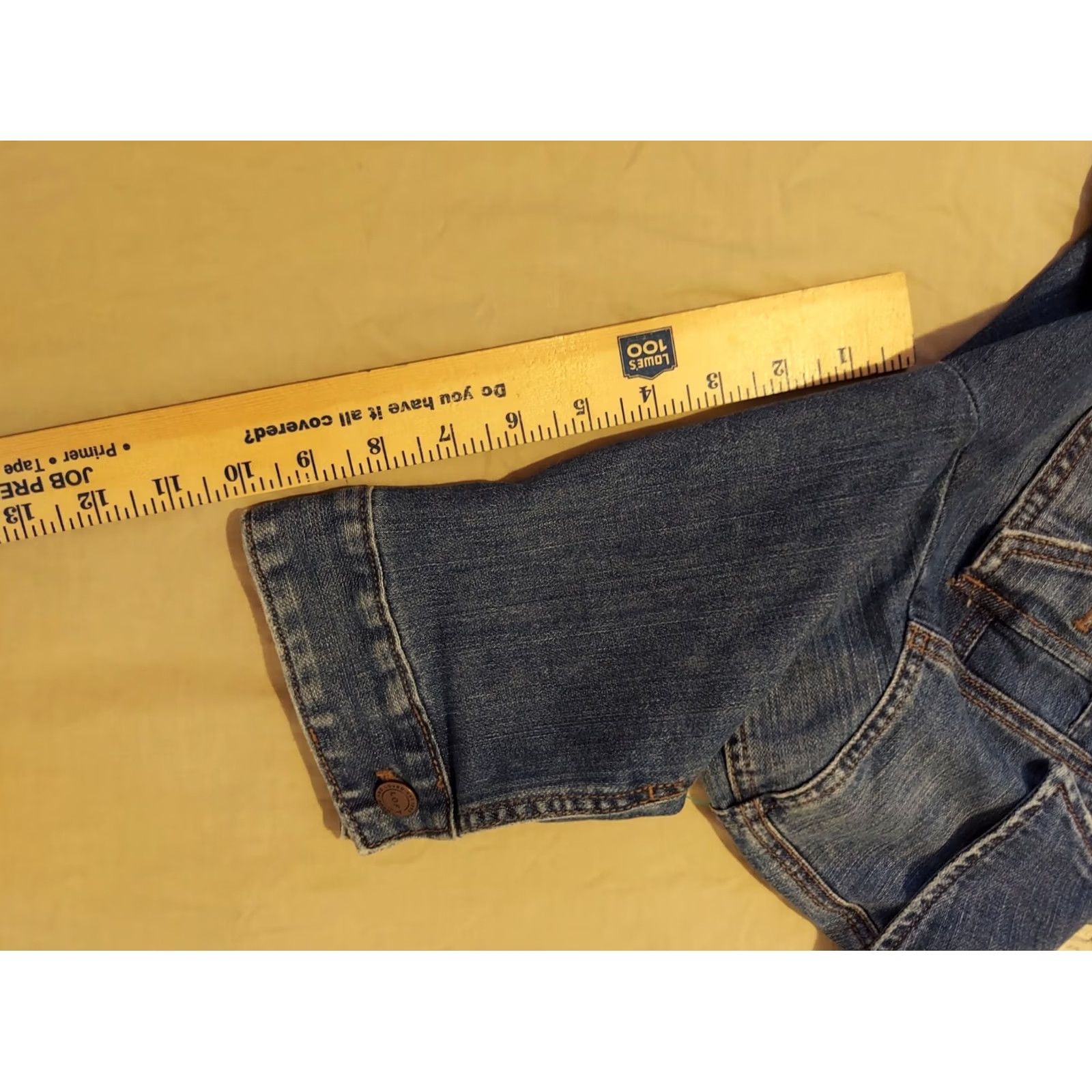 Ann Taylor VINTAGE Ladies Ann Taylor Loft Denim Jacket S Small Blue Jean Womens Jacket Regular Cotton Denim Modern Classic Spring Fall Winter Size 28" / US 6 / IT 42 - 6 Thumbnail