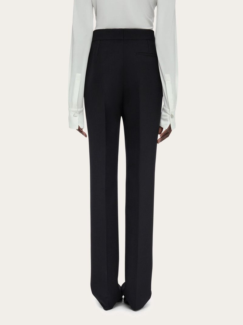Salvatore Ferragamo o1s1rm0526 Press Crease Hi Rise Pant in Black Size 27" / US 4 / IT 40 - 4 Thumbnail