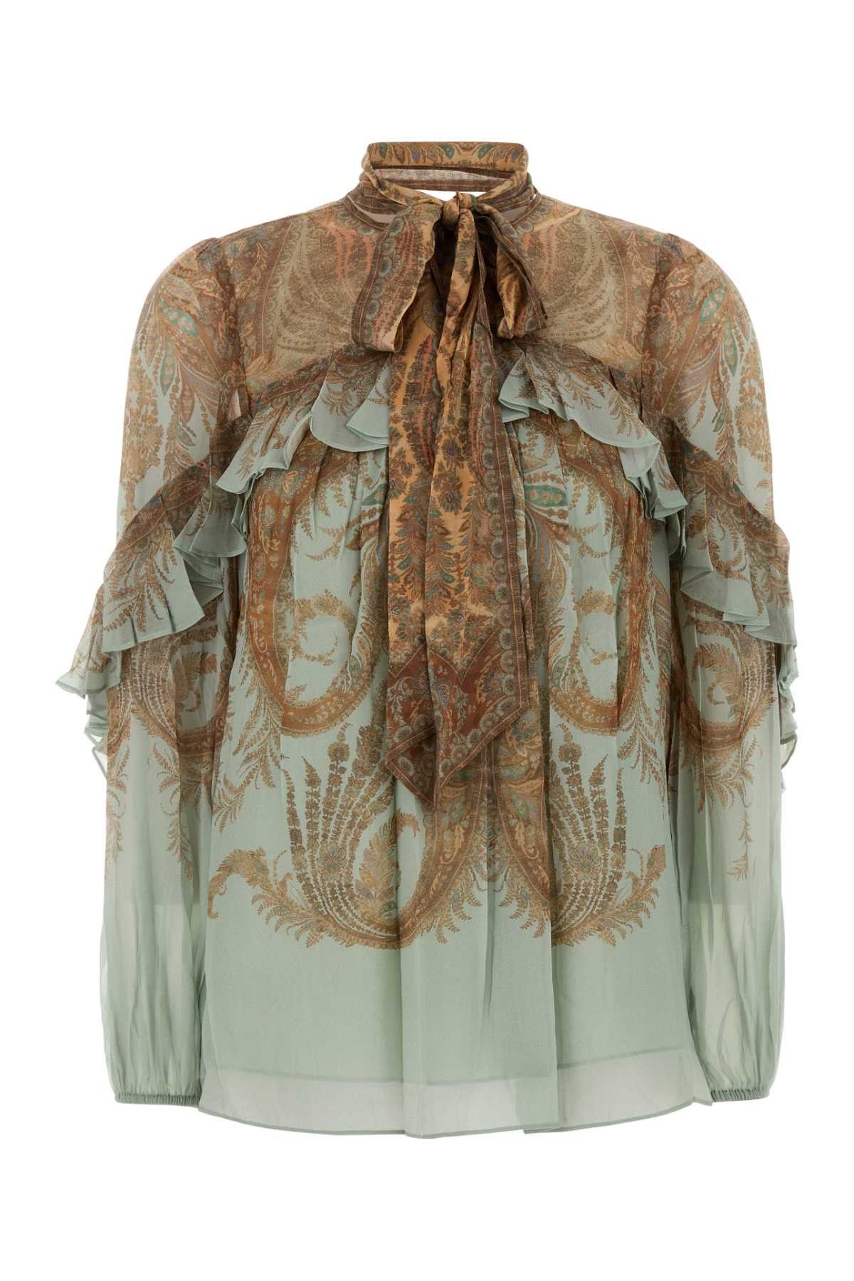 Printed Crepe Memento Blouse