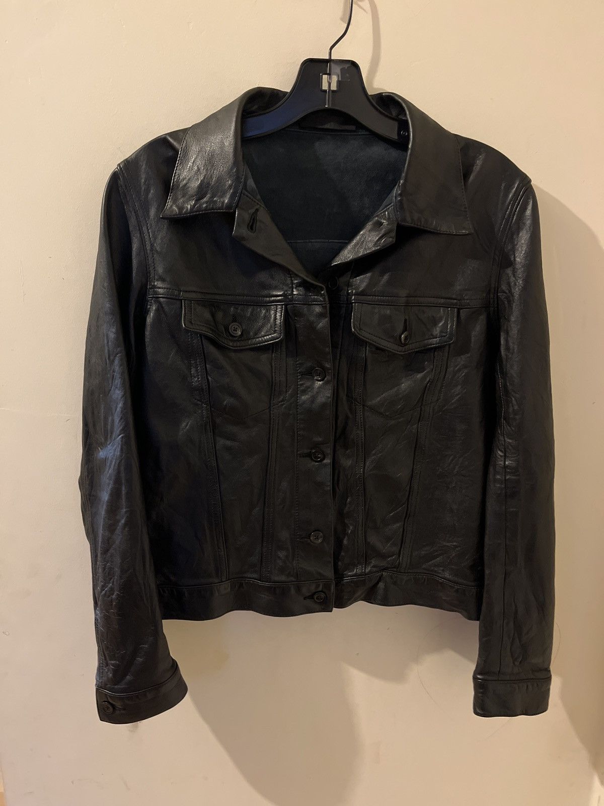 The Row The Row distressed trucker leather jacket Size M / US 6-8 / IT 42-44 - 3 Thumbnail
