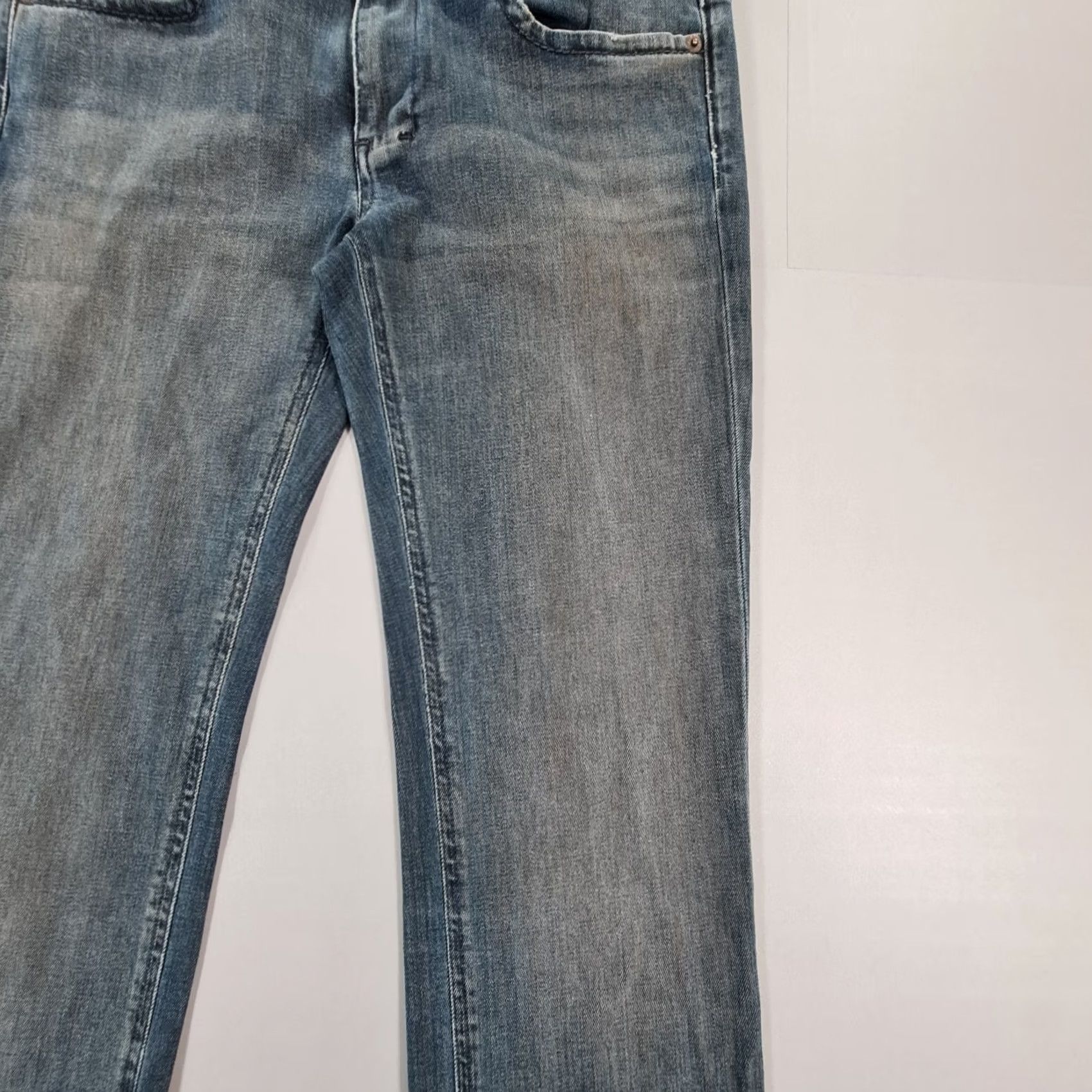 Vintage NOTIFY Jeans Blue W30 L32 Hellebora Low Rise Stretch Italy Readymade Cropped Womens Pants Size 30" / US 8 / IT 44 - 6 Thumbnail
