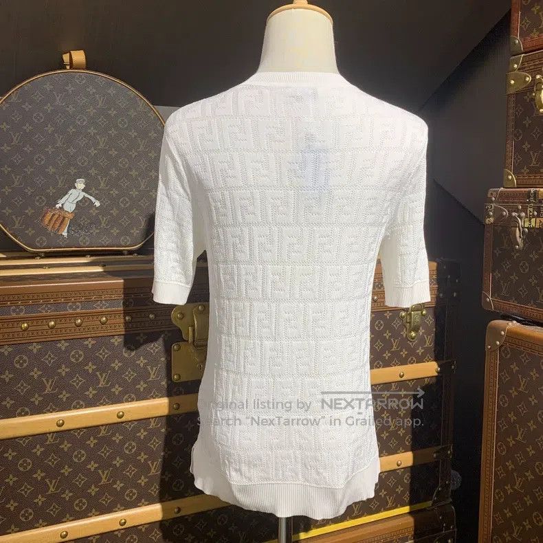 Other Fendi Dark Pattern Logo Printed Knit Short Sleeve Size XS / US 0-2 / IT 36-38 - 2 Thumbnail