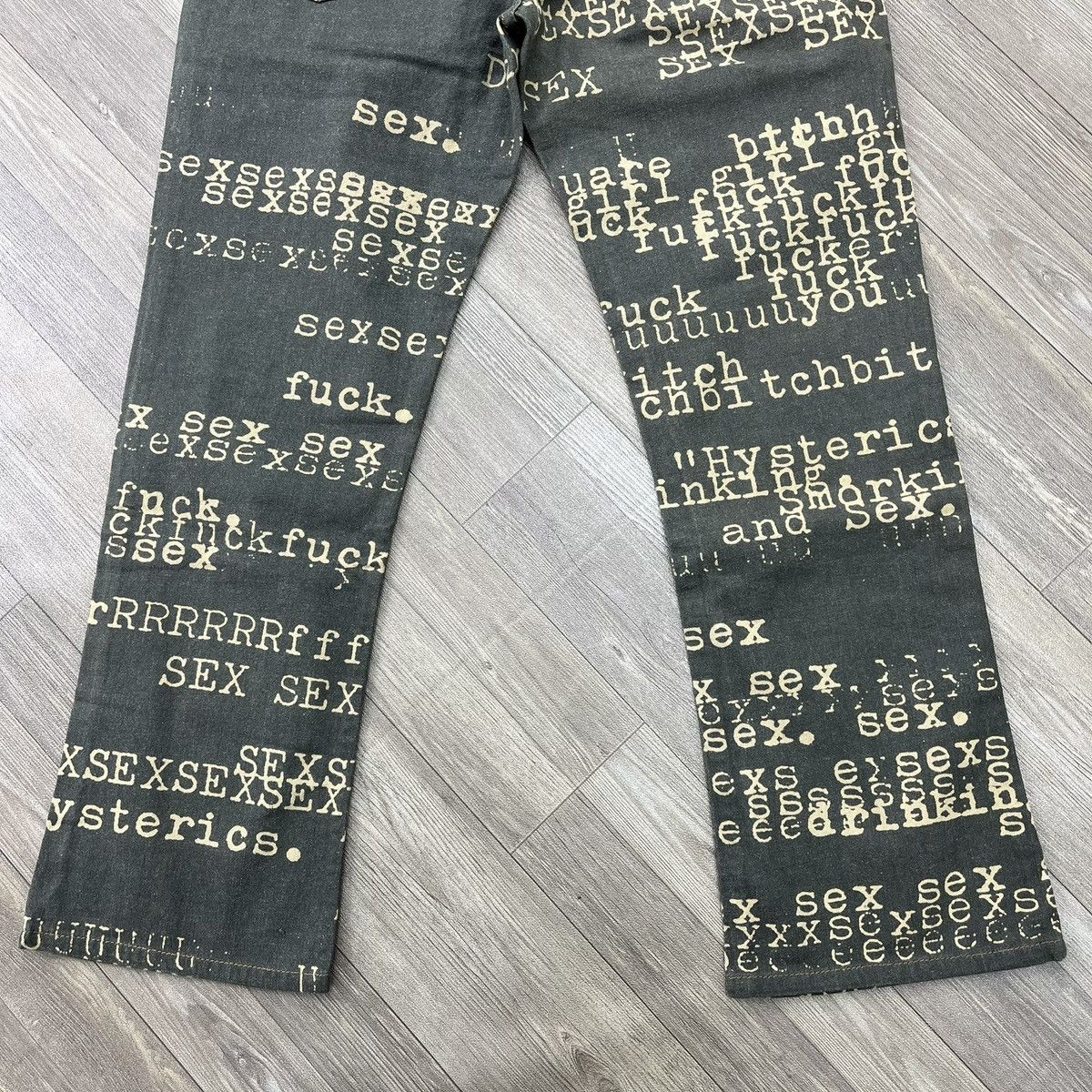 Hysteric Glamour Vintage Hysteric Glamour Sex Fuck Bitch Flared Jeans Y2K Size US 28 / EU 44 - 14 Thumbnail