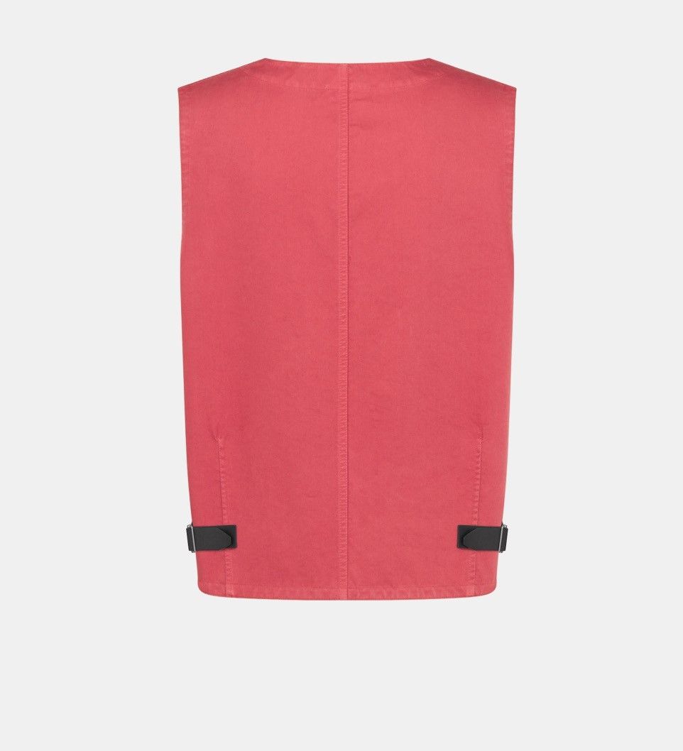 Dior × Stone Island 💥RARE💥 DIOR AND STONE ISLAND VEST Red Cotton-Blend Satin Size US XL / EU 56 / 4 - 2 Thumbnail