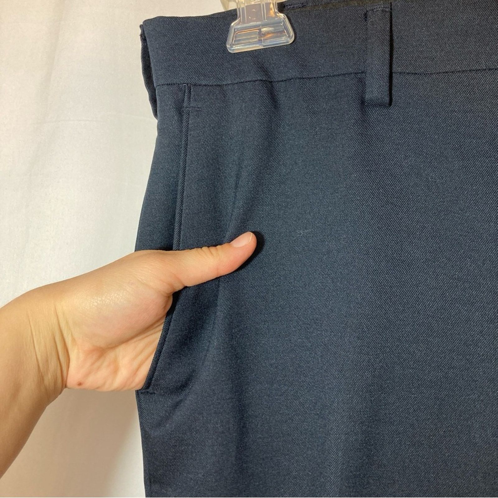 Other Louis Raphael Navy Blue Pleated Tapered Straight Slack Pants Size US 33 - 3 Thumbnail