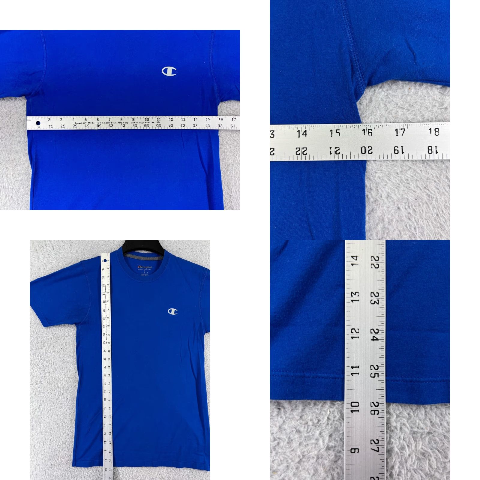 Champion Champion Shirt Mens Small Blue Logo Short Sleeve Crew Neck 100% Cotton Size US S / EU 44-46 / 1 - 9 Thumbnail