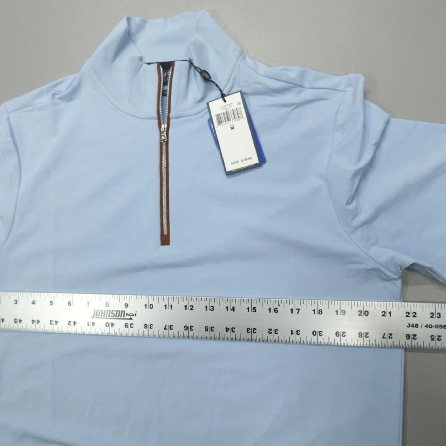Polo Ralph Lauren Polo Ralph Lauren Golf 1/4 Zip Men's M Stretch Lisle Water Repellent Blue Shirt Size US M / EU 48-50 / 2 - 5 Thumbnail