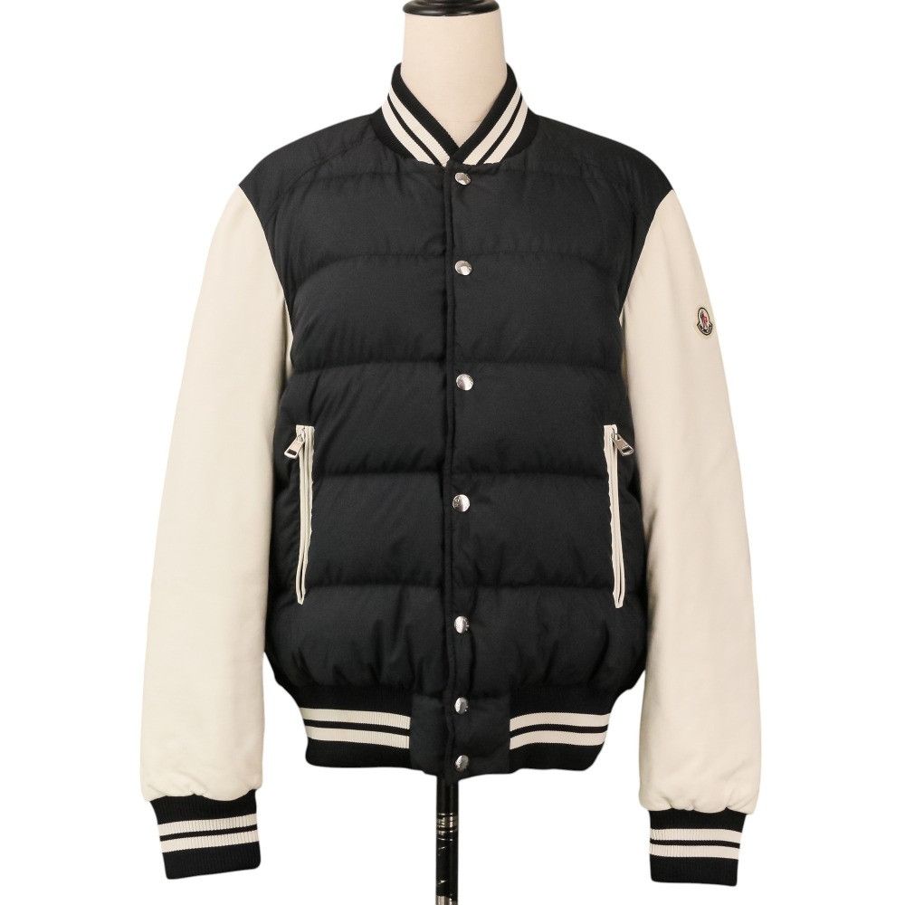 Moncler Moncler Moncler Ventoux Leather Sleeve Down Bomber Jacket Leather Outerwear DUTY FREE for USA Size ONE SIZE - 1 Thumbnail